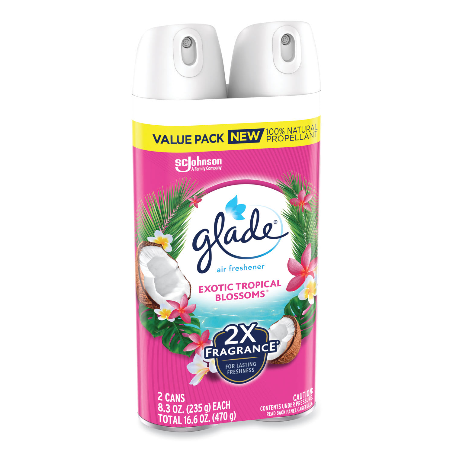 Glade Air Freshener, Tropical Blossoms Scent, 8.3 oz, 2/Pack, 3 Packs/Carton - Image 5
