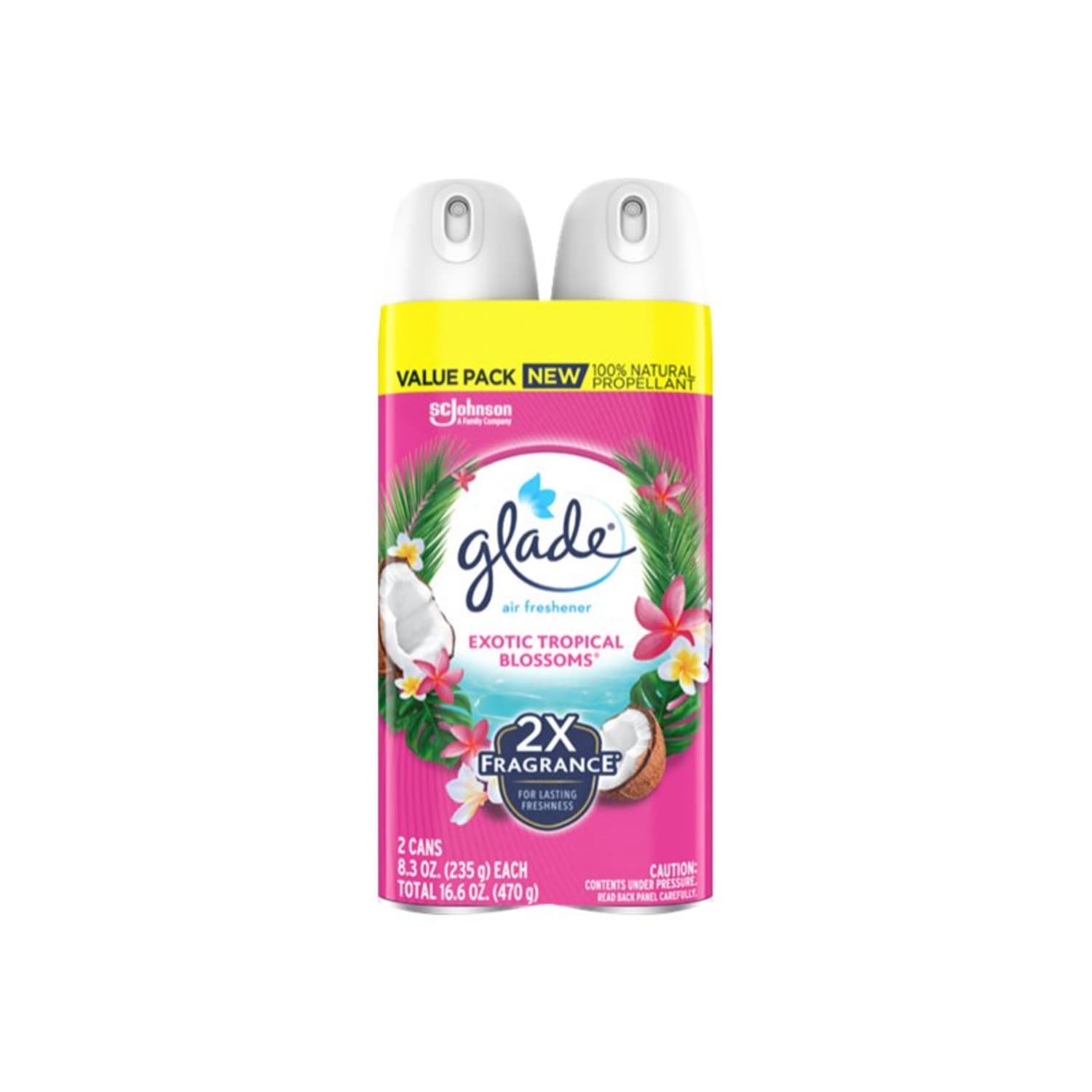 Glade Air Freshener, Tropical Blossoms Scent, 8.3 oz, 2/Pack, 3 Packs/Carton - Image 6