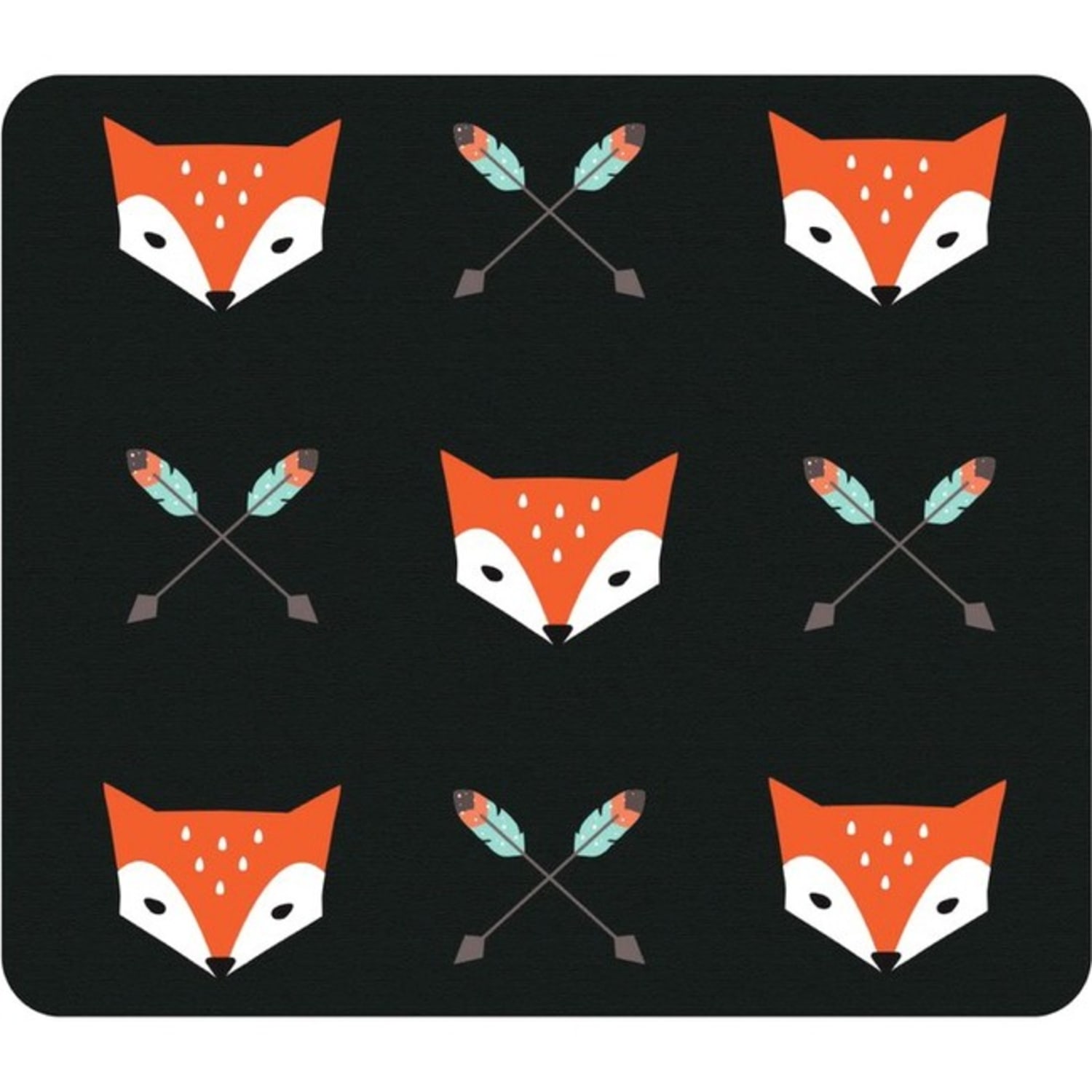 OTM Essentials Mouse Pad, Mr. Fox, 10in x 9.13in, Black, PV1BM-HIP-01 - Image 3