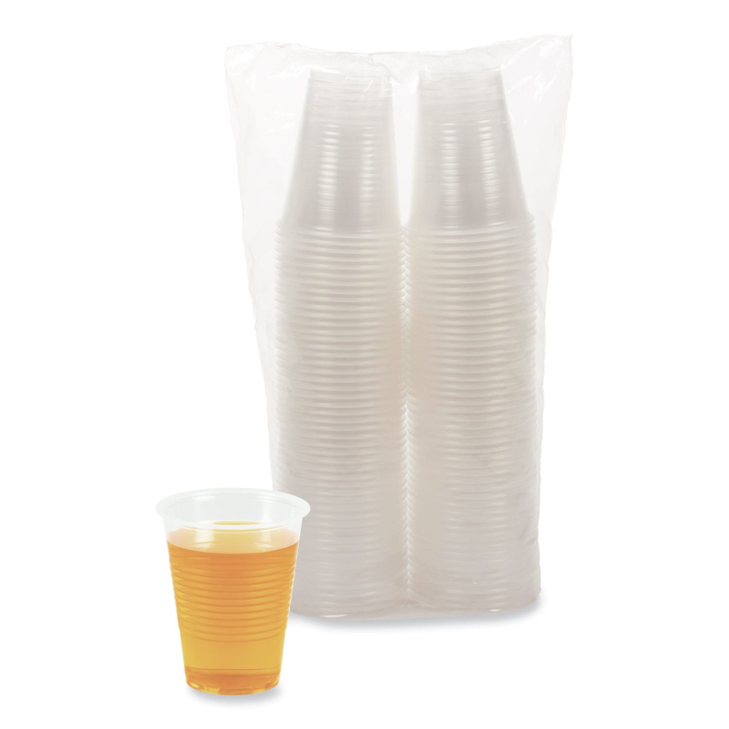 Boardwalk Plastic Cold Cups, 10 Oz, Clear, Sleeve Of 100 Cups, Carton Of 10 Sleeves - Image 4