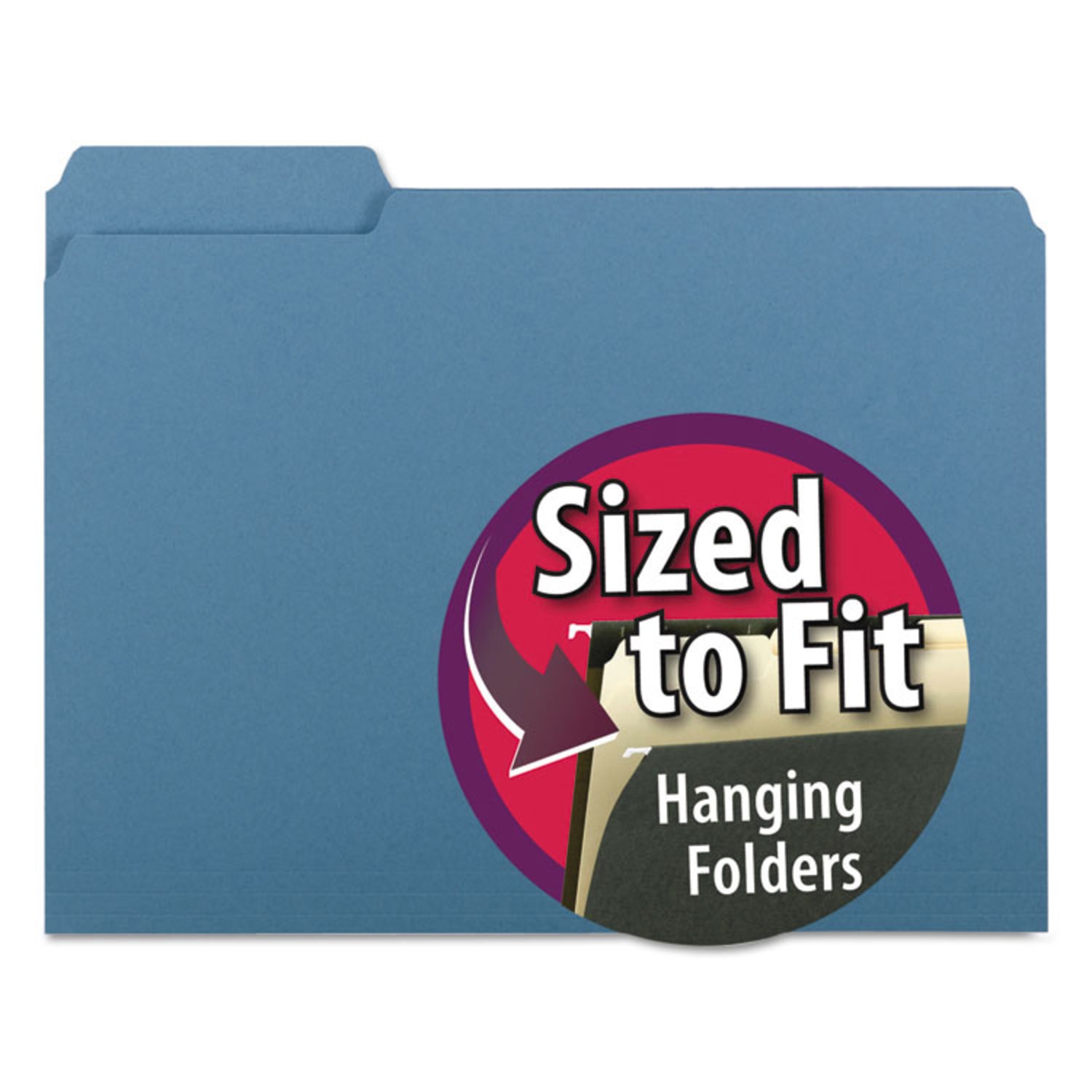 Smead Interior Folders, Letter Size, Blue, Box Of 100 - Image 3