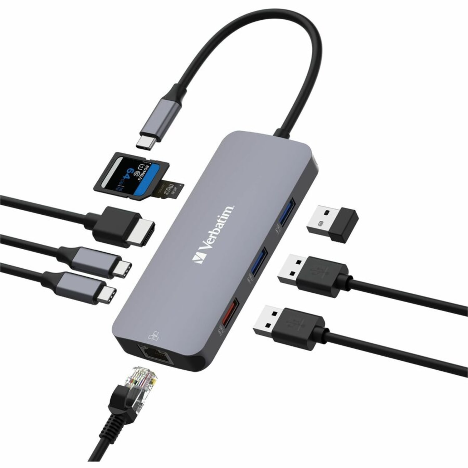 Verbatim USB-C Pro Multiport Hub CMH 09 - 9 Ports -  - 32152 - Image 4