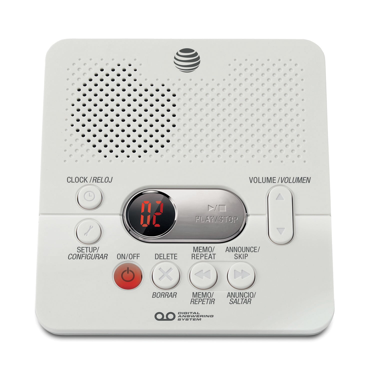 AT&T 1740 Digital Answering System with Time/Day Stamp, White - Image 3