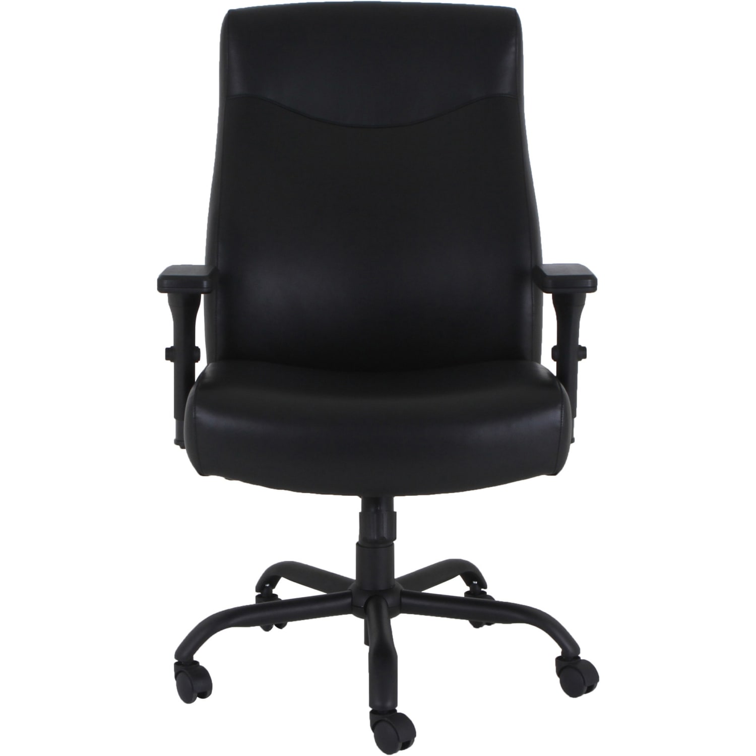 Lorell Big & Tall Bonded Leather High-Back Executive Chair, Black - Image 3