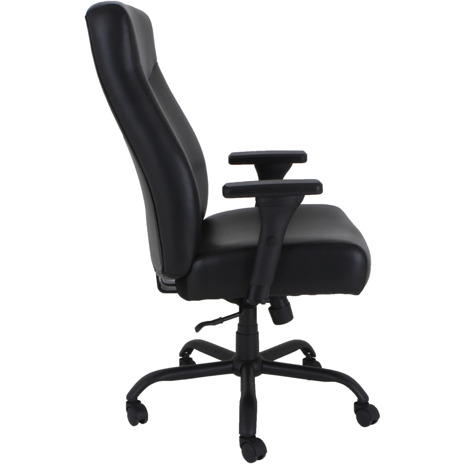 Lorell Big Tall Bonded Leather HighBack Executive Chair Black PopularChairscom Lorell Big Tall Bonded Leather High Back Executive Chair Black PopularChairscom