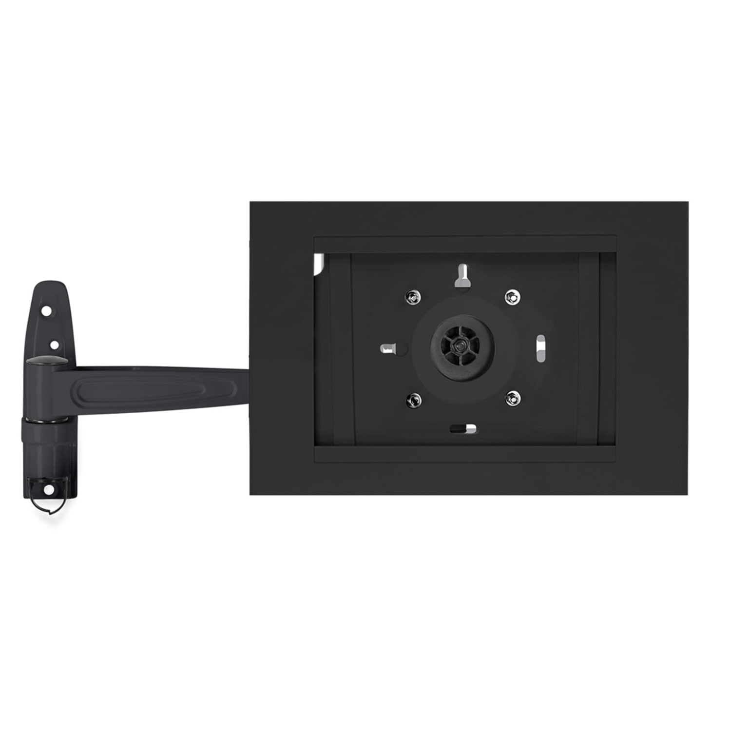 Mount-It! Anti-Theft Tablet Wall Mount With Swing Arm For iPad, iPad Air & iPad Pro, 6inH x 10-1/2inW x 15inD, Black