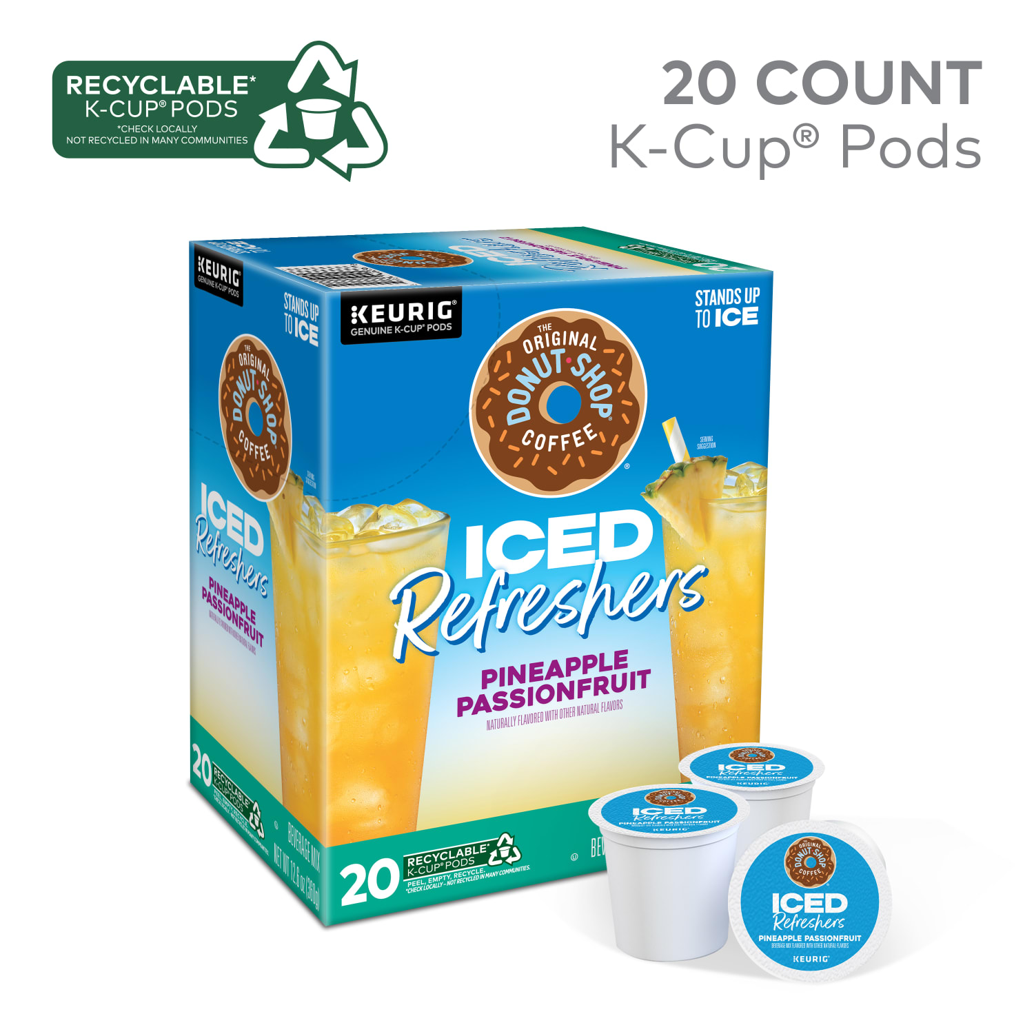 The Original Donut Shop Iced Refreshers, Pineapple Passionfruit Flavor, Box of 20 K-Cup Pods - Image 6