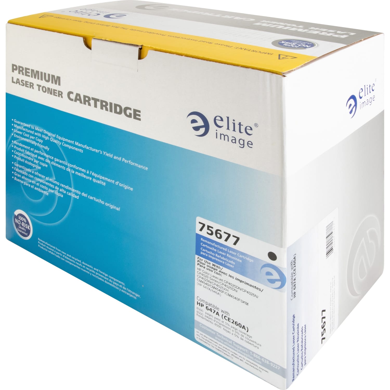 Elite Image Remanufactured Black Toner Cartridge Replacement For HP 647A, CE260A - Image 5