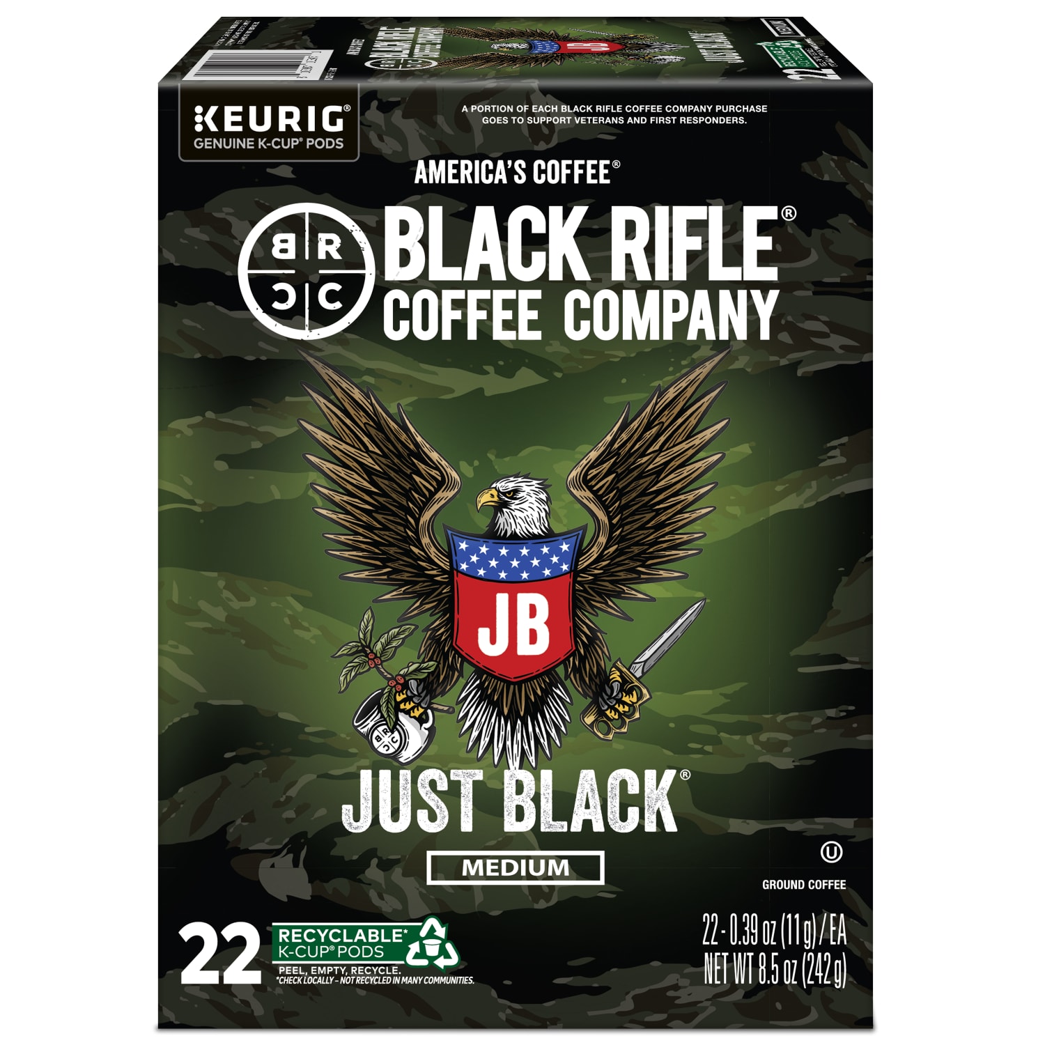 Keurig Black Rifle Coffee Company K-Cup Pods, Just Black, Medium Roast, Pack Of 22 Pods - Image 3