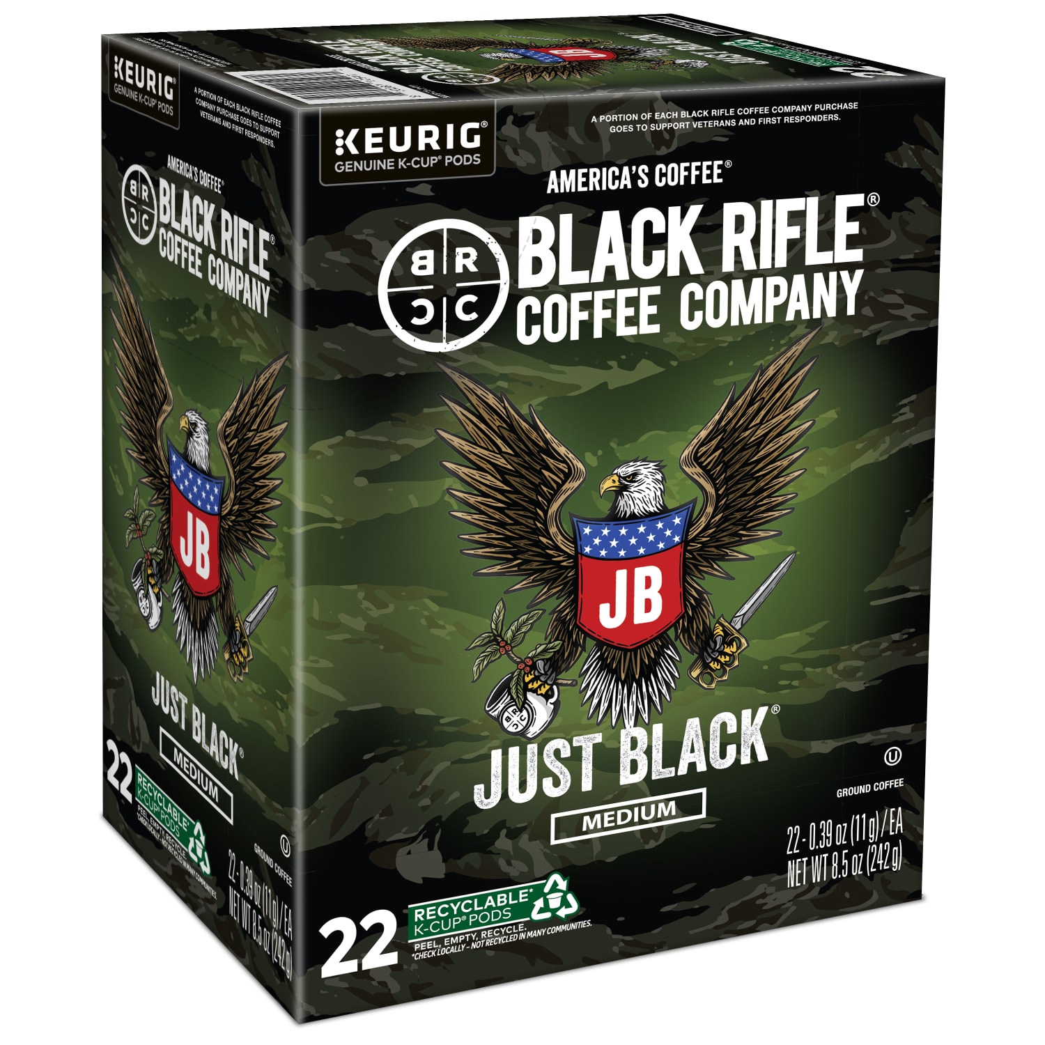 Keurig Black Rifle Coffee Company K-Cup Pods, Just Black, Medium Roast, Pack Of 22 Pods - Image 6