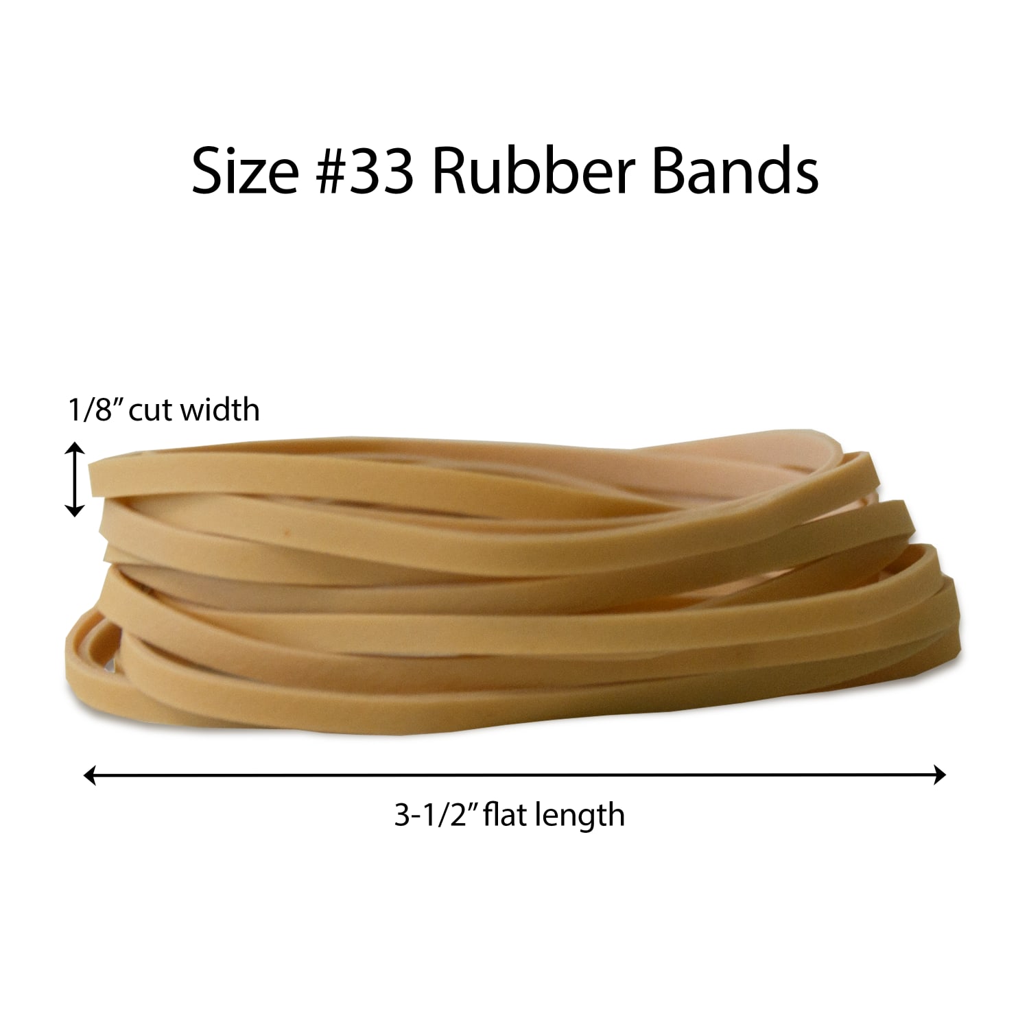 Office Depot Brand Rubber Bands, #33, 3-1/2in x 1/8in, Crepe, 1-Lb Bag - Image 3