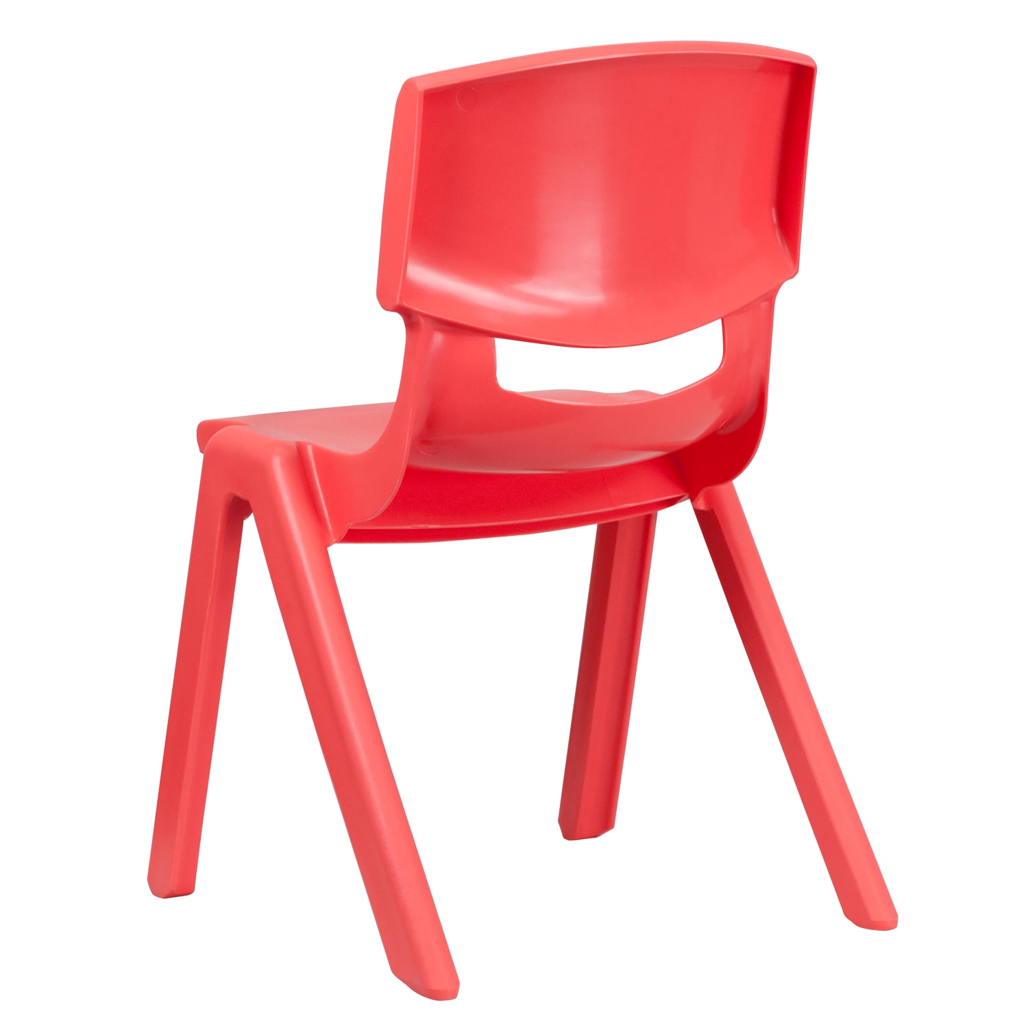 Flash Furniture Plastic Stackable School Chairs With 15.5in Seat Height, Red, Set Of 4 Chairs - Image 9