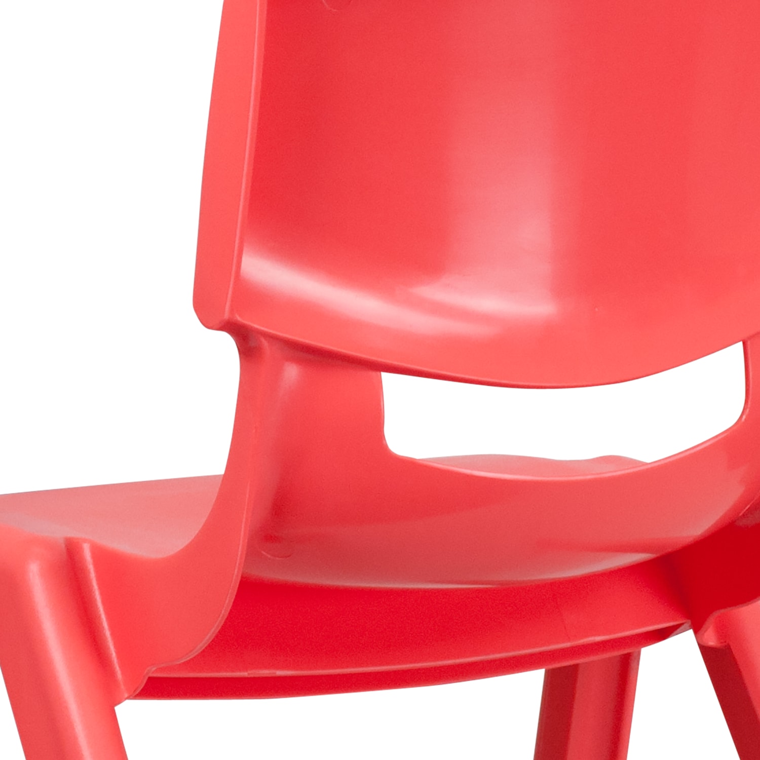 Flash Furniture Plastic Stackable School Chairs With 15.5in Seat Height, Red, Set Of 4 Chairs - Image 13