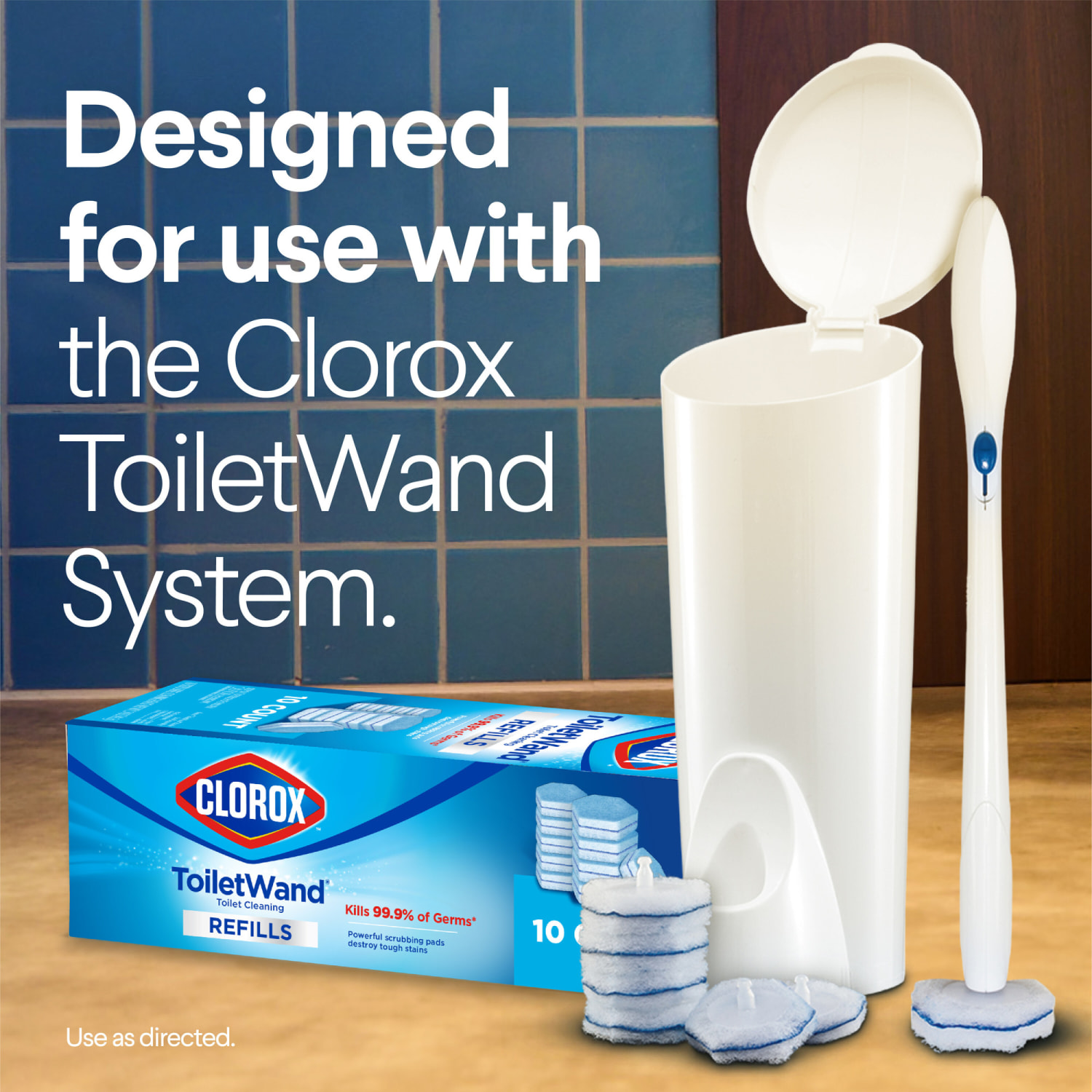 Clorox Disinfecting ToiletWand Toilet Cleaning Refills, 10 Scrubbing Pads Per Pack, Case Of 6 Packs - Image 6