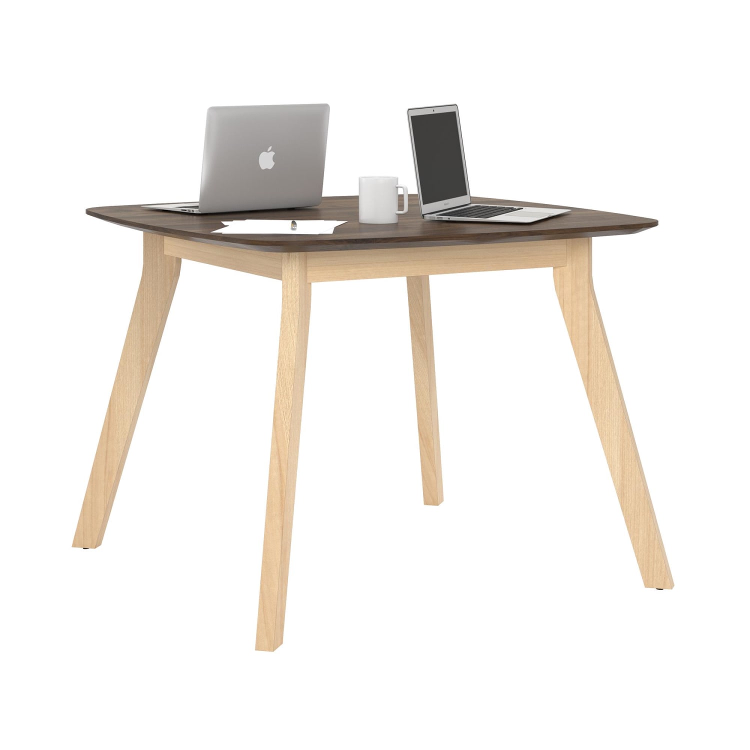 Ameriwood Home AX1 Meeting Table, Square, Walnut - Image 5