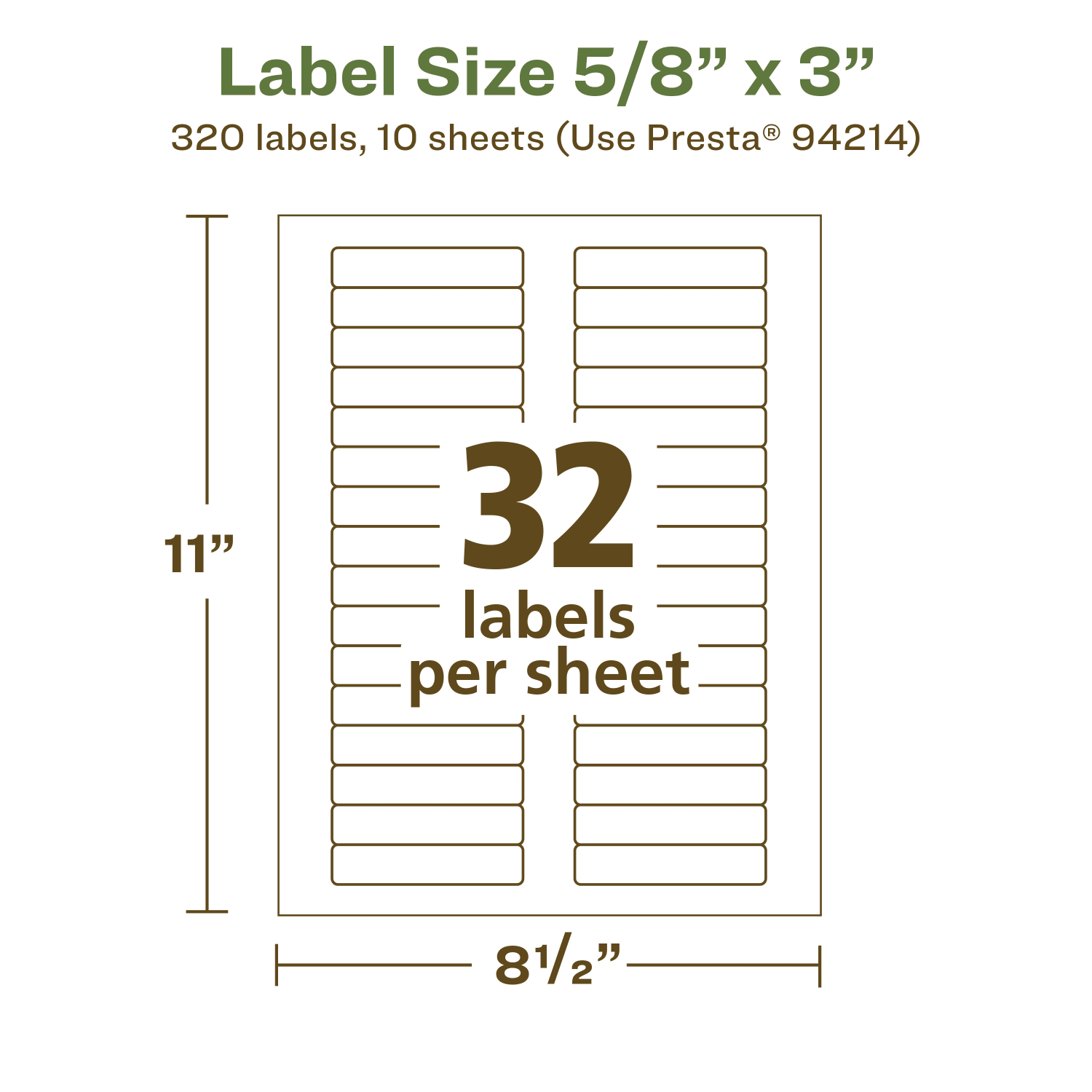Avery Recycled Paper Labels, 94214-EWMP10, Rectangle, 5/8in x 3in, White, Pack Of 320 - Image 6