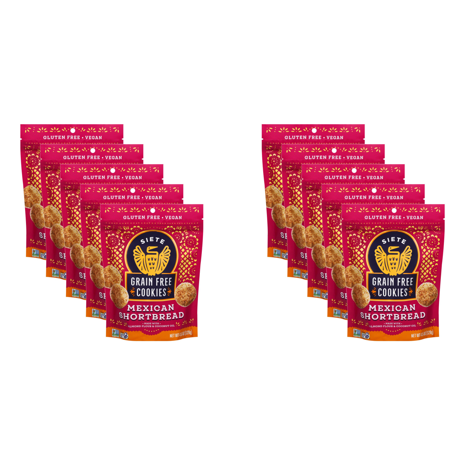 Siete Family Foods Grain-Free Mexican Cookies, Shortbread, 4.5 Oz, Total Qty 10 - Image 5