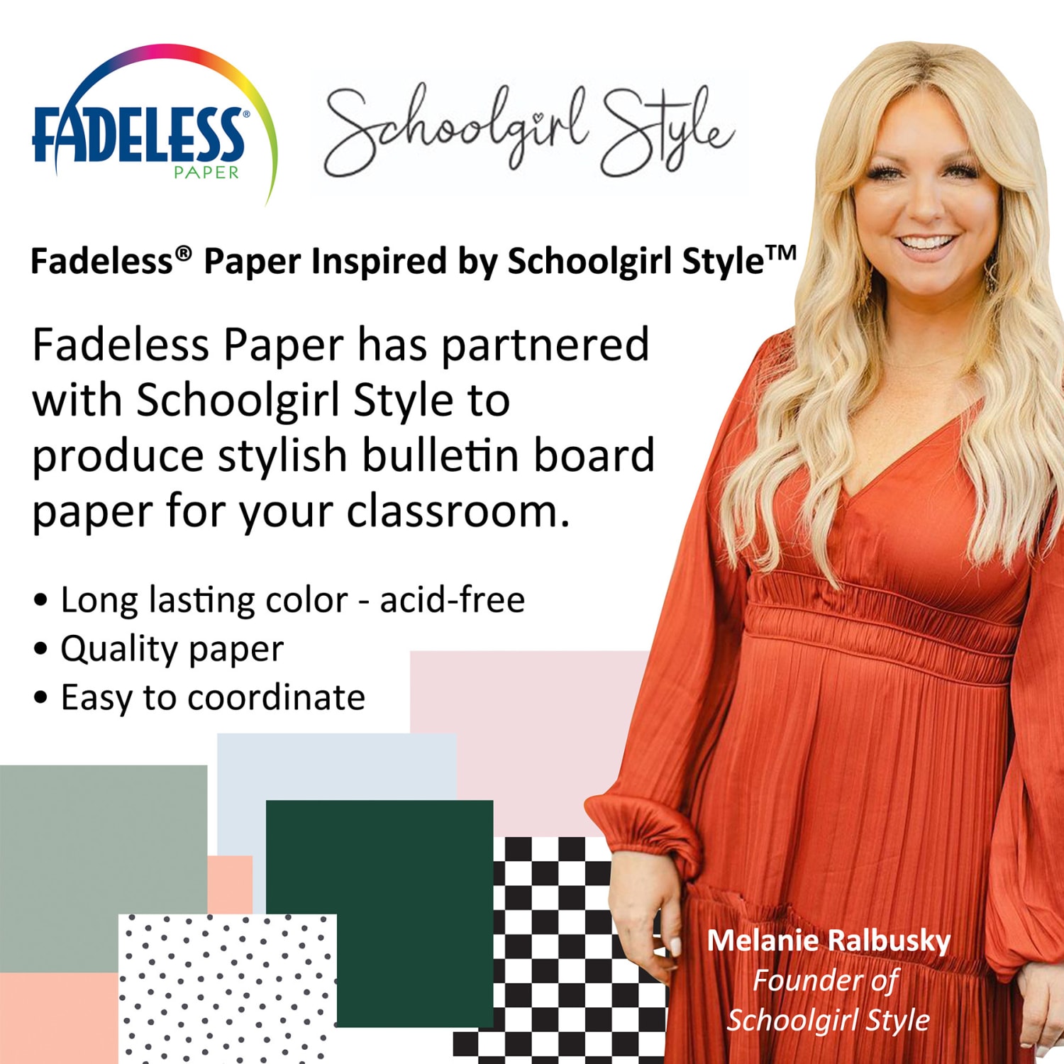 Fadeless Schoolgirl Style Bulletin Board Paper, 48in x 50ft, Sweater Weather - Image 5