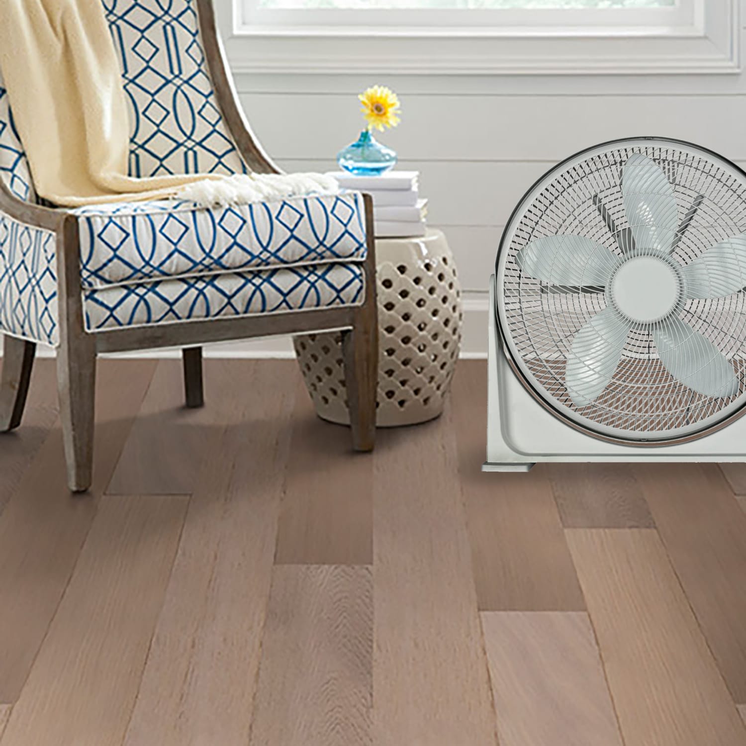 Optimus Turbo High-Performance 3-Speed Air Circulator, 22-1/2in x 22, White - Image 4
