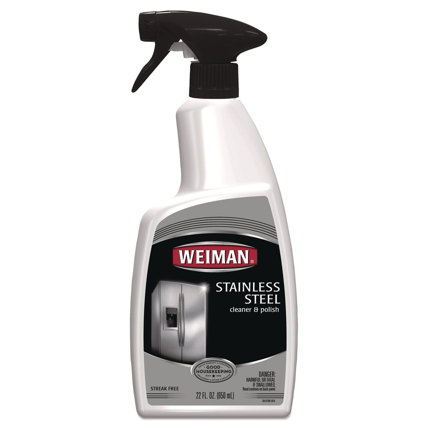 WEIMAN Stainless Steel Cleaner and Polish, Floral Scent, 22 oz Spray Bottle, 6/Carton - Image 3