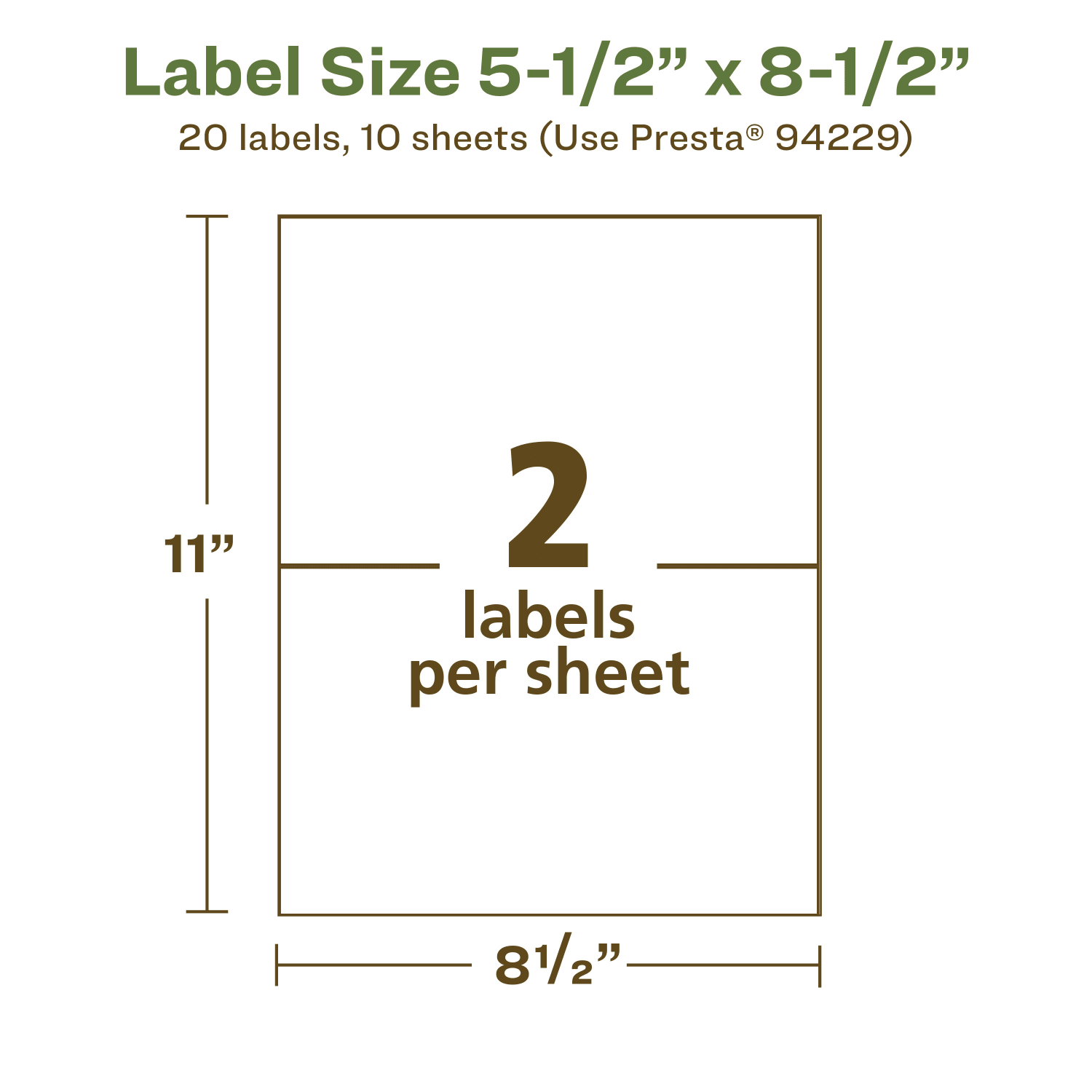 Avery Recycled Paper Labels, 94229-EWMP10, Rectangle, 5-1/2in x 8-1/2in, White, Pack Of 20 - Image 6