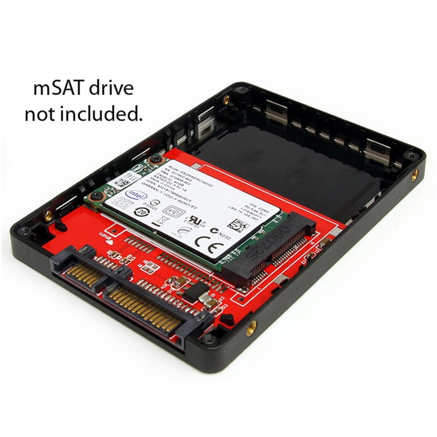 StarTech.com 2.5in SATA to Mini SATA SSD Adapter Enclosure - Mini PCIe ssd Adapter - SATA to mSATA - Mini PCIe SATA (SAT2MSAT25) - SAT2MSAT25 - Image 5