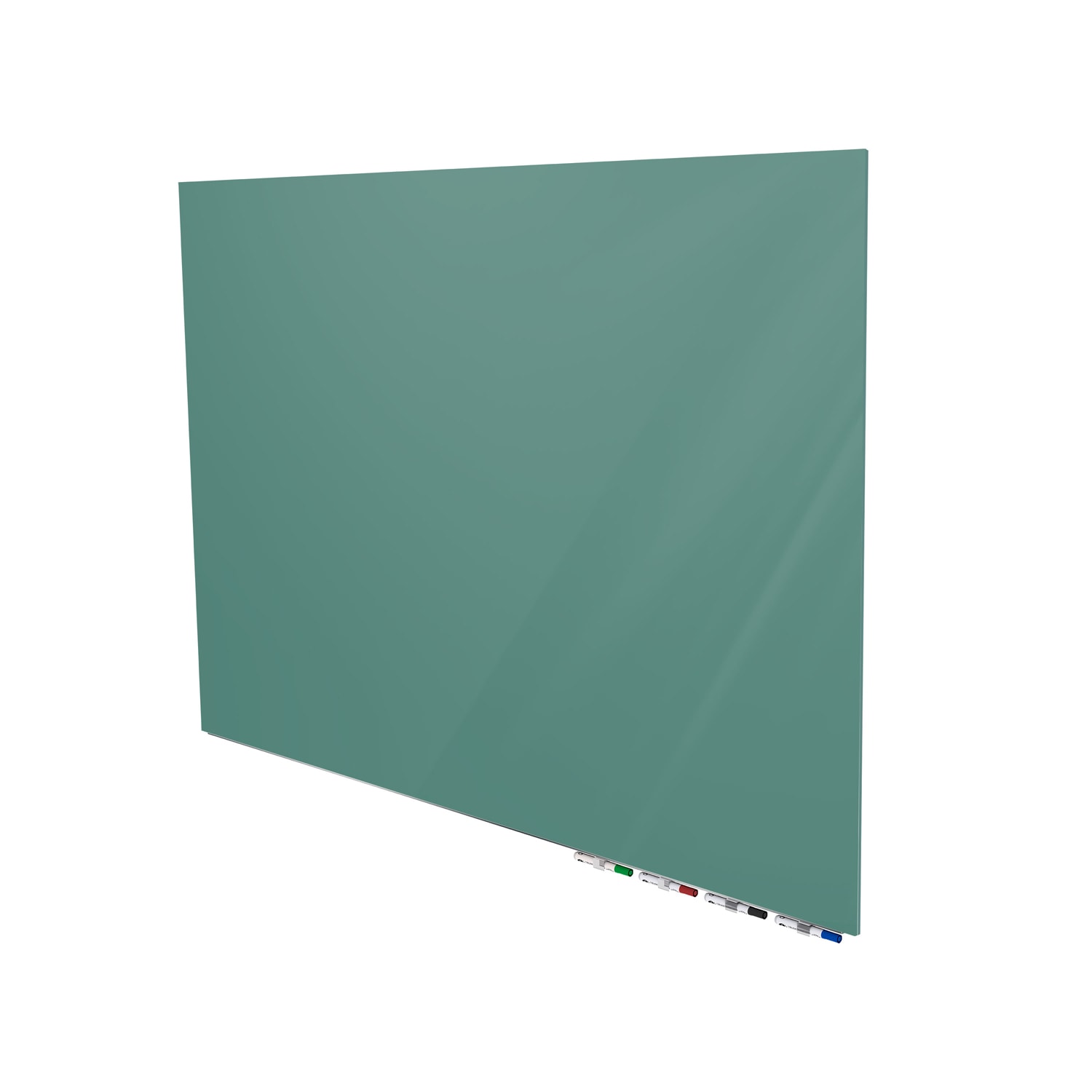 Ghent Aria Low Profile Magnetic Dry-Erase Whiteboard, Glass, 36in x 60in, Jade - Image 3