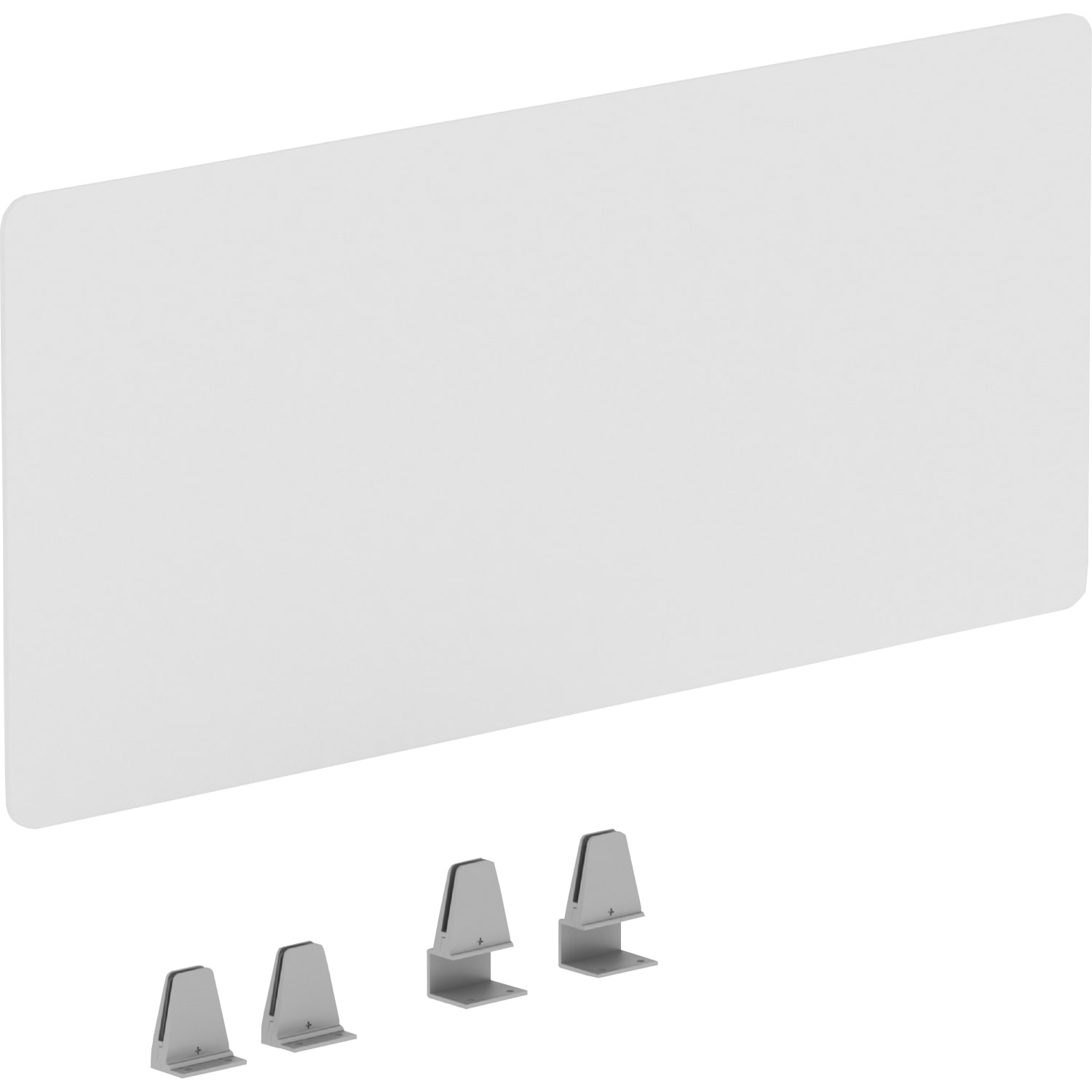 Lorell Fortress Educators Desk Modesty Panel, 15-3/4in x 36in, Clear - Image 3