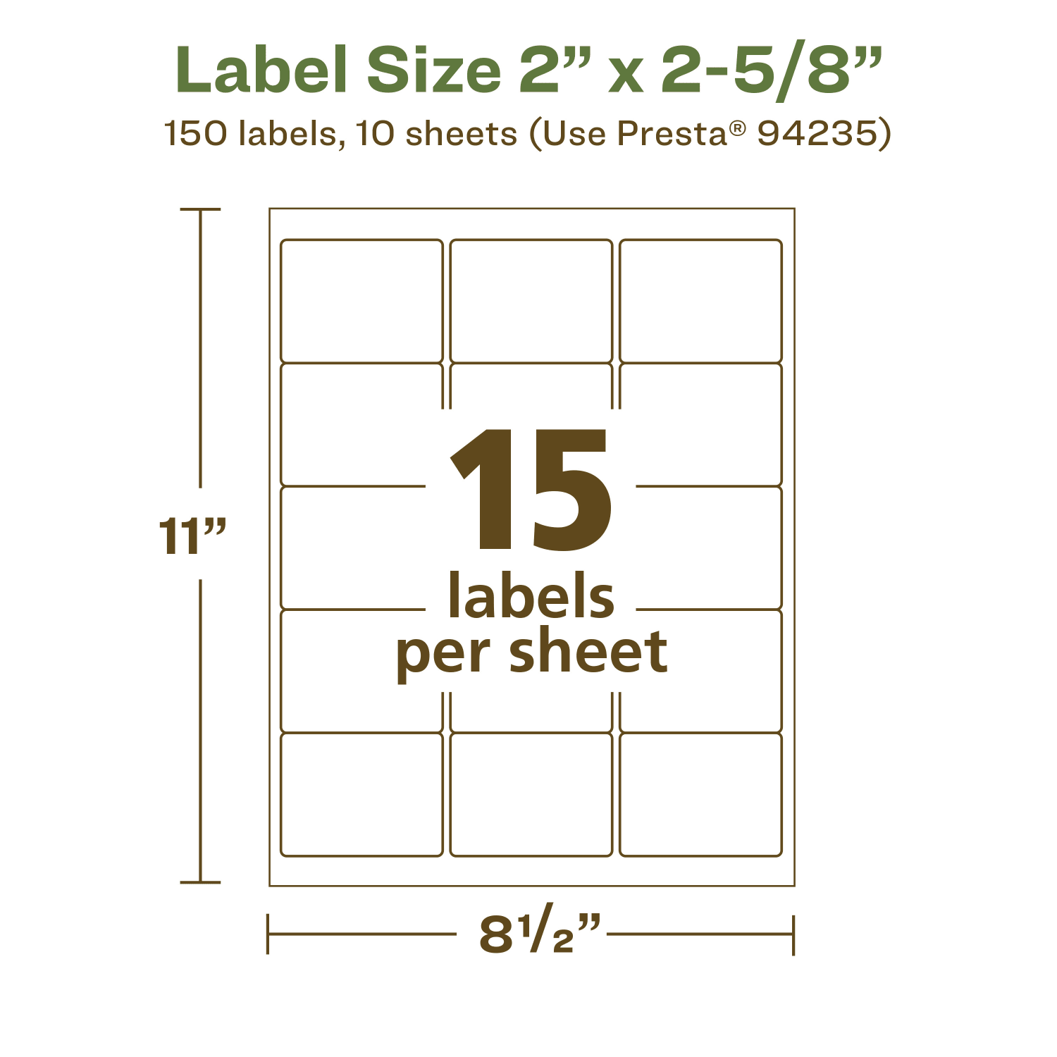 Avery Recycled Paper Labels, 94235-EWMP10, Rectangle, 2in x 2-5/8in, White, Pack Of 150 - Image 6