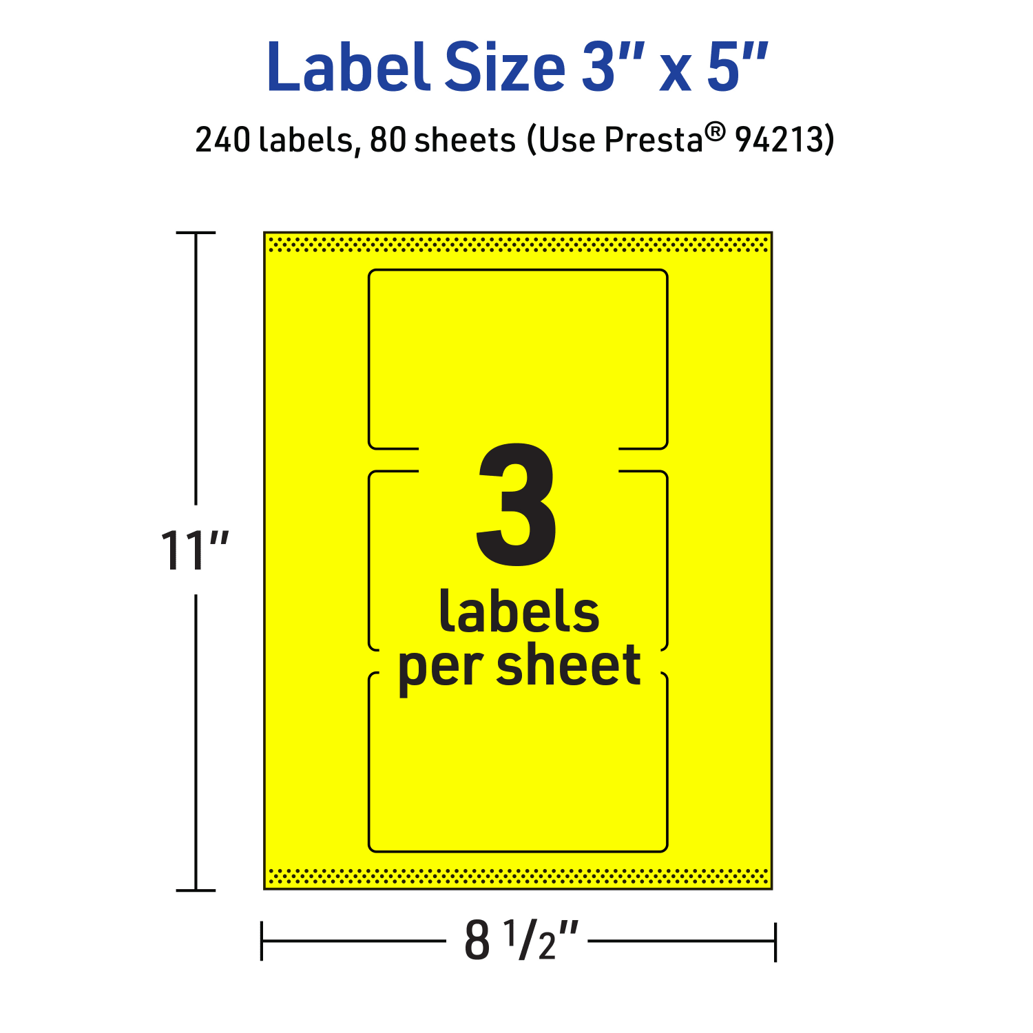 Avery Print-To-The-Edge Labels With Sure Feed Technology And Easy Peel, 94213-NYP80, Rectangle, 3in x 5in, Matte Neon Yellow, Pack of 240 - Image 6