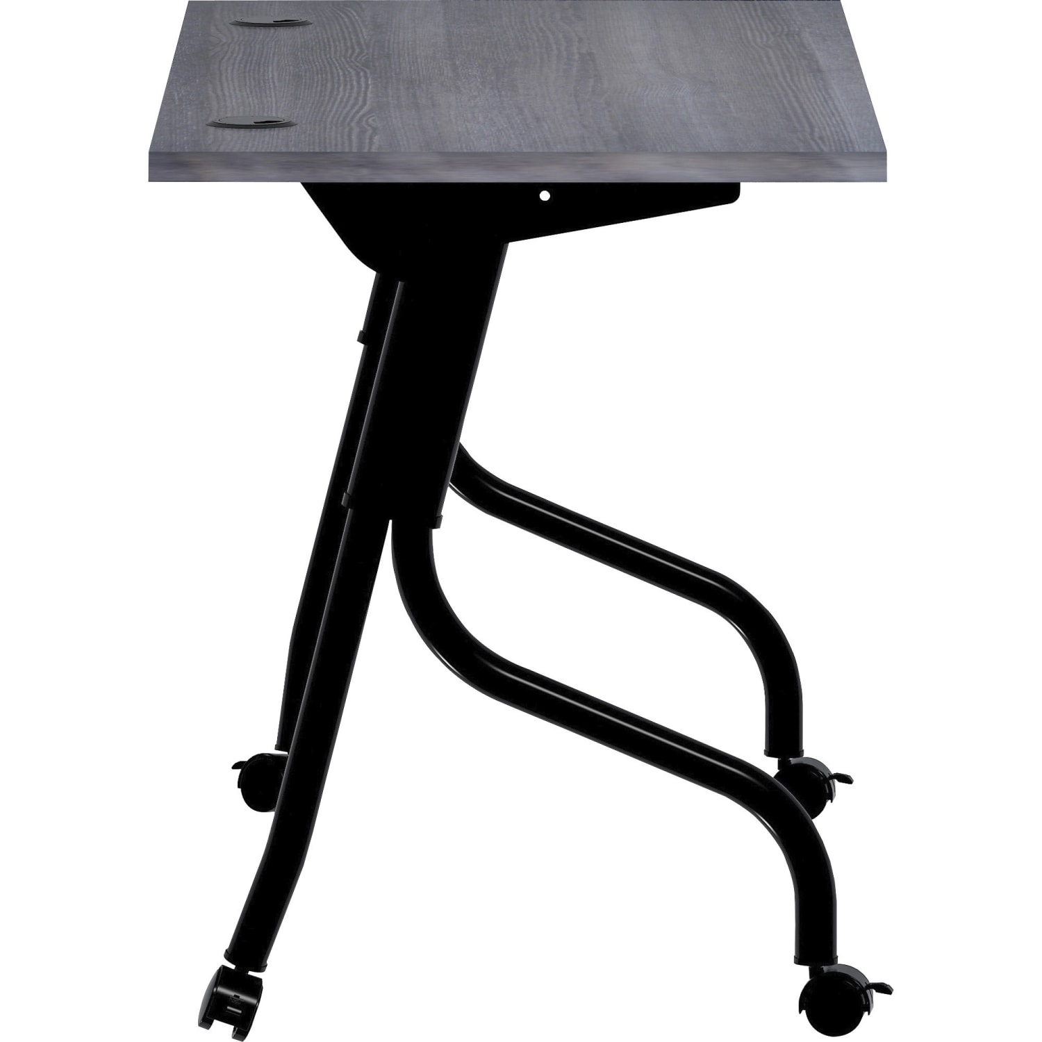 Lorell 48inW Flip-Top Training Table, Charcoal/Black - Image 4