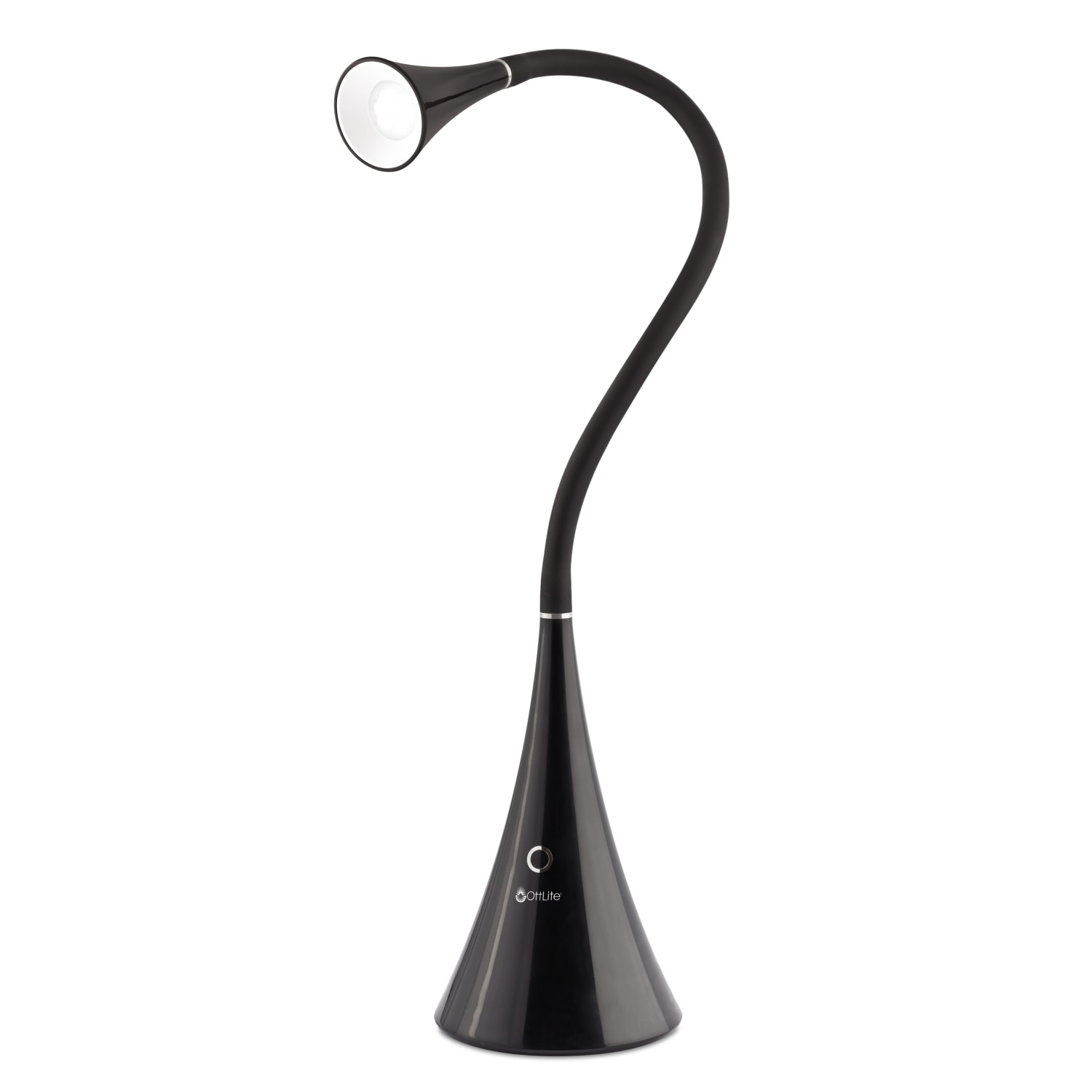 OttLite FlexNeck Desk Lamp, Adjustable Height, 26-7/8inH, Black - Image 6