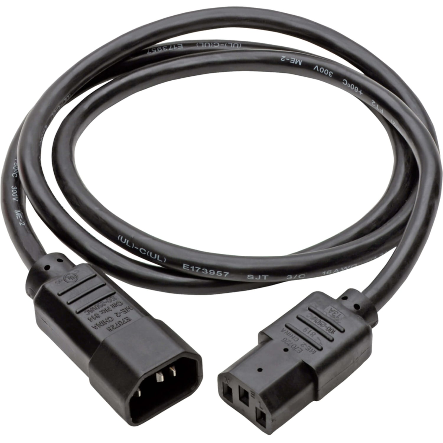 Eaton Tripp Lite Series PDU Power Cord, C13 to C14 - 13A, 250V, 16 AWG, 3 ft. (0.91 m), Black - Power extension cable - P00400313A - Image 3