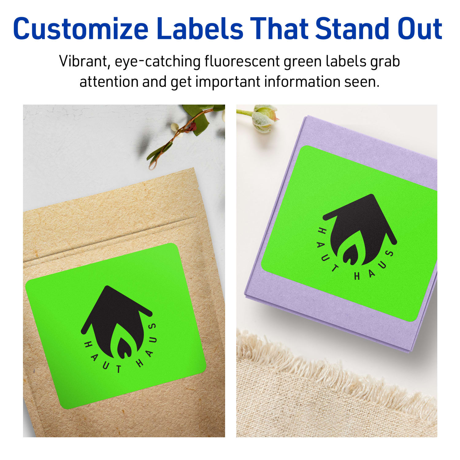 Avery Print-To-The-Edge Labels With Sure Feed Technology And Easy Peel, 94248-NGP20, Rectangle, 3in x 3-3/4in, Matte Neon Green, Pack of 120 - Image 4