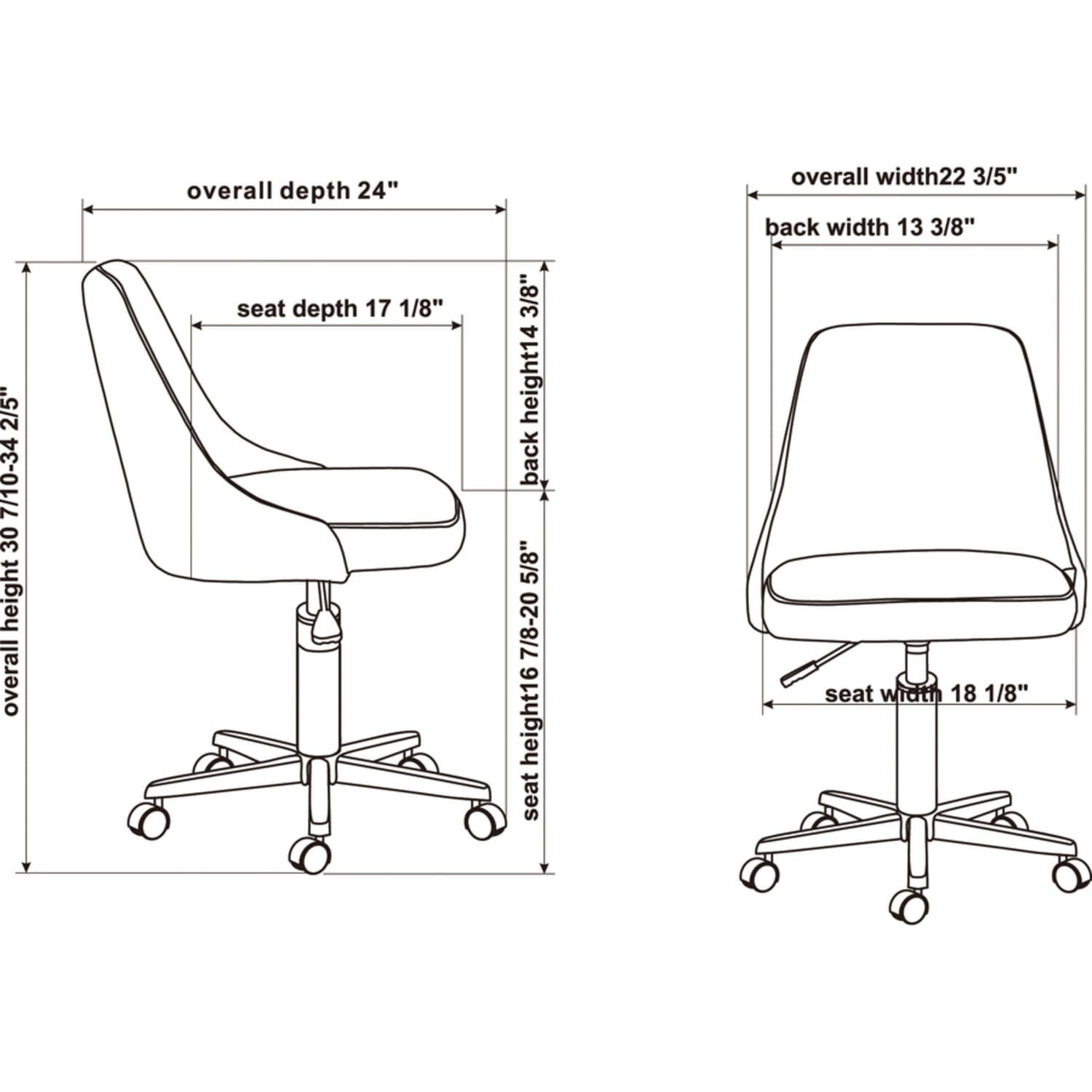 Lorell Resi Fabric Low Back Armless Task Chair Gray PopularChairscom