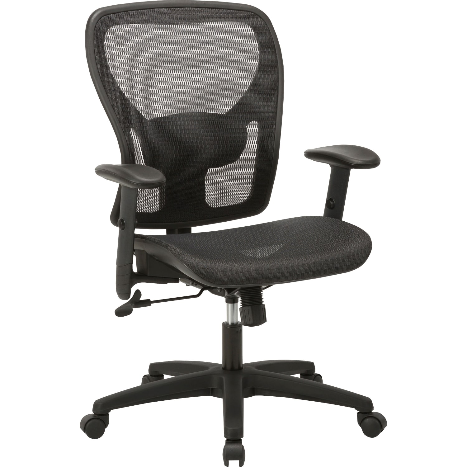 Lorell SOHO Mesh Mid-Back Task Chair, Black