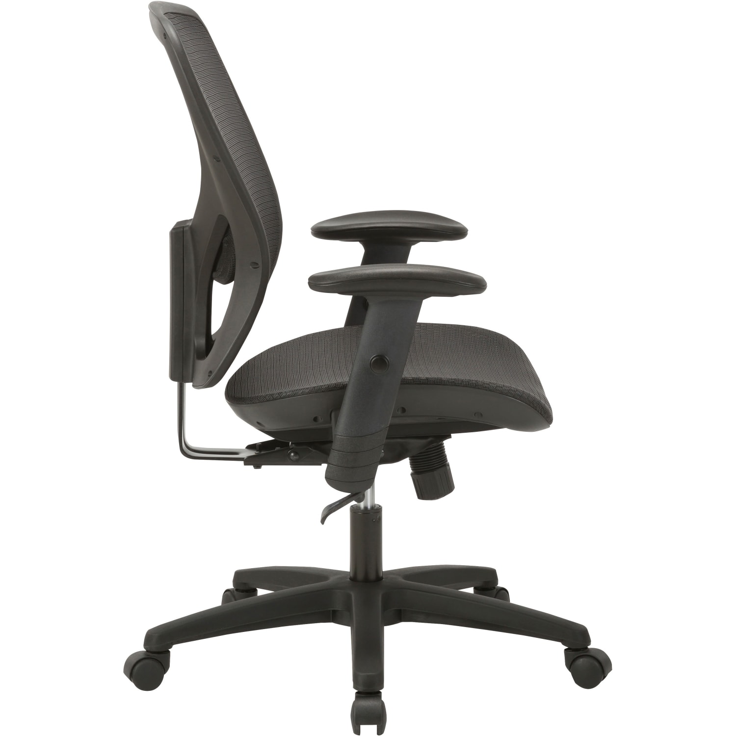 Lorell SOHO Mesh Mid-Back Task Chair, Black - Image 4
