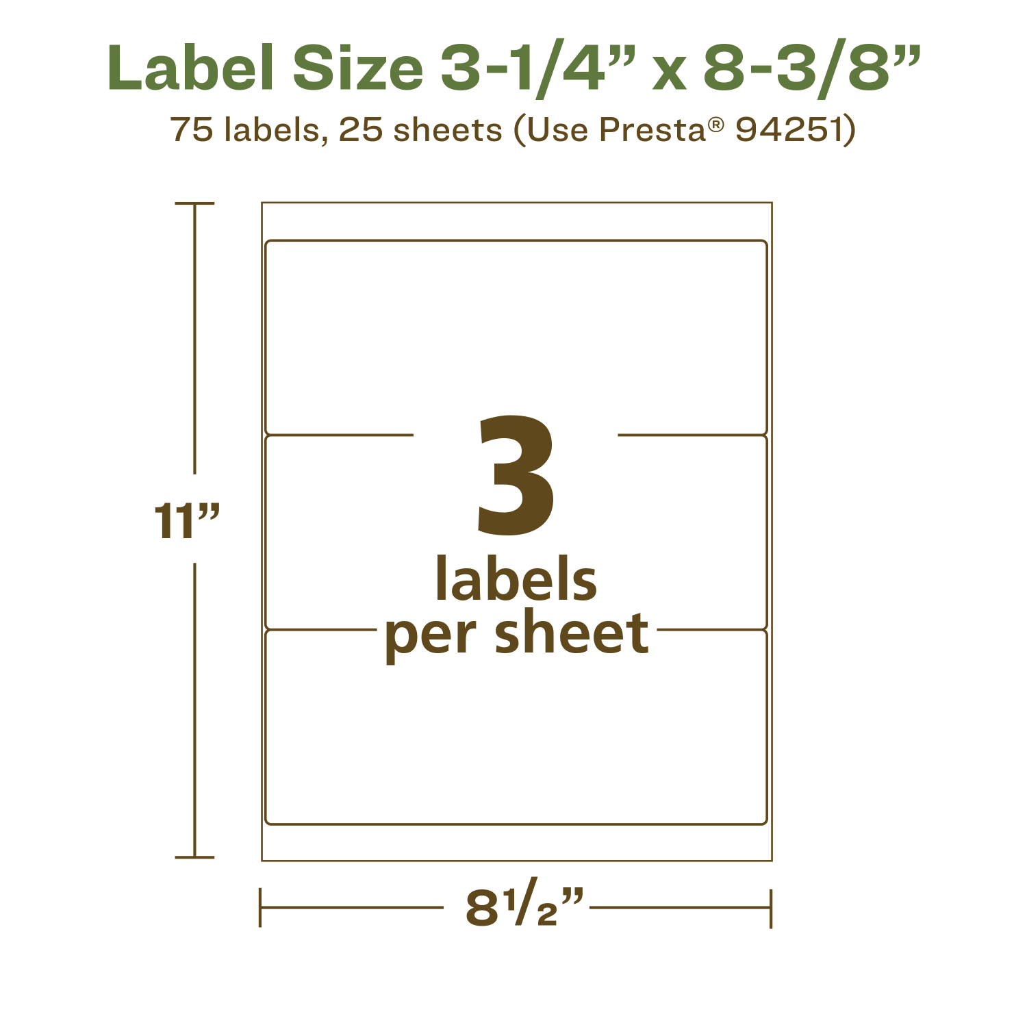 Avery Recycled Paper Labels, 94251-EWMP25, Rectangle, 3-1/4in x 8-3/8in, White, Pack Of 75 - Image 6