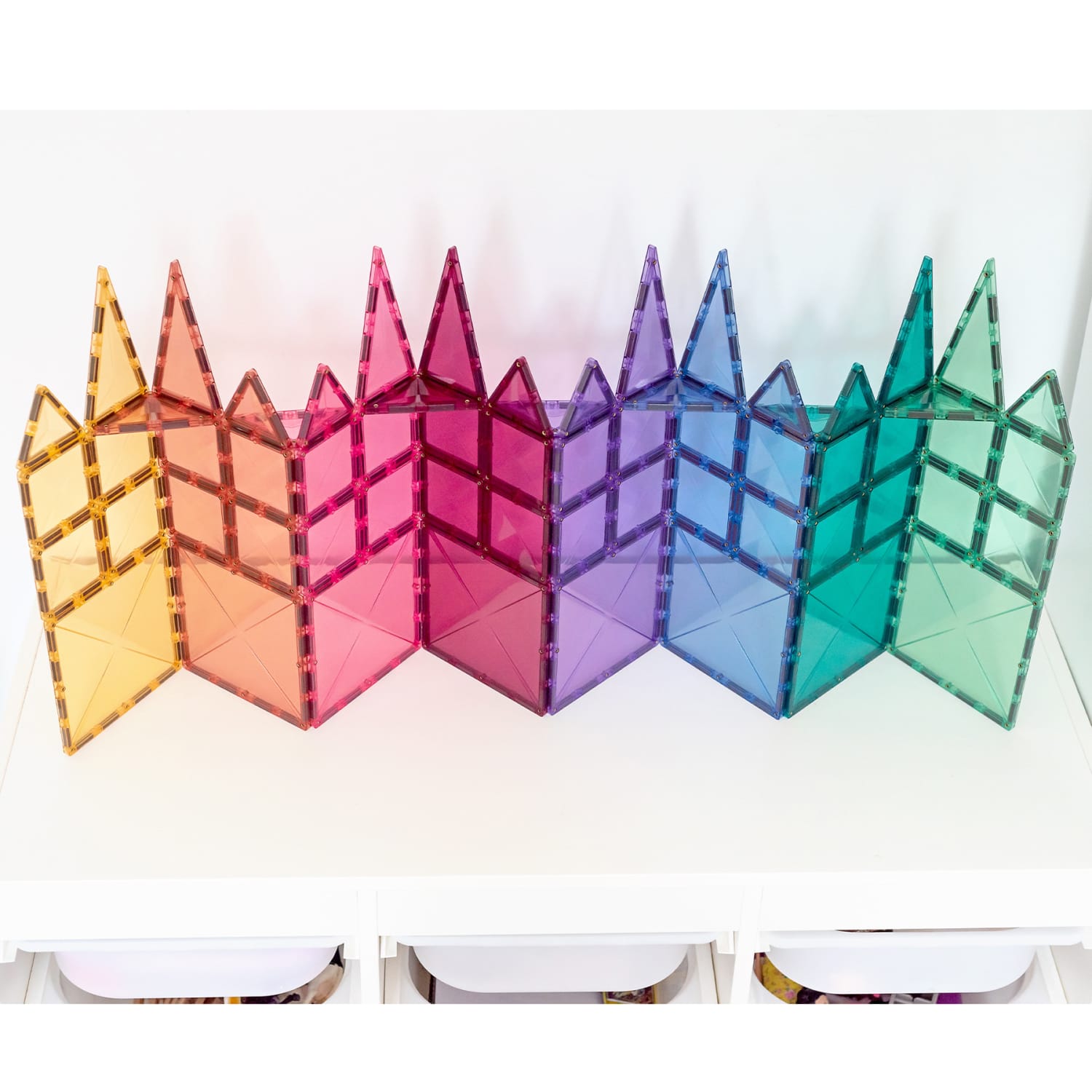 Connetix Magnetic Tiles Pastel Starter Pack, 64 Pieces - Image 6