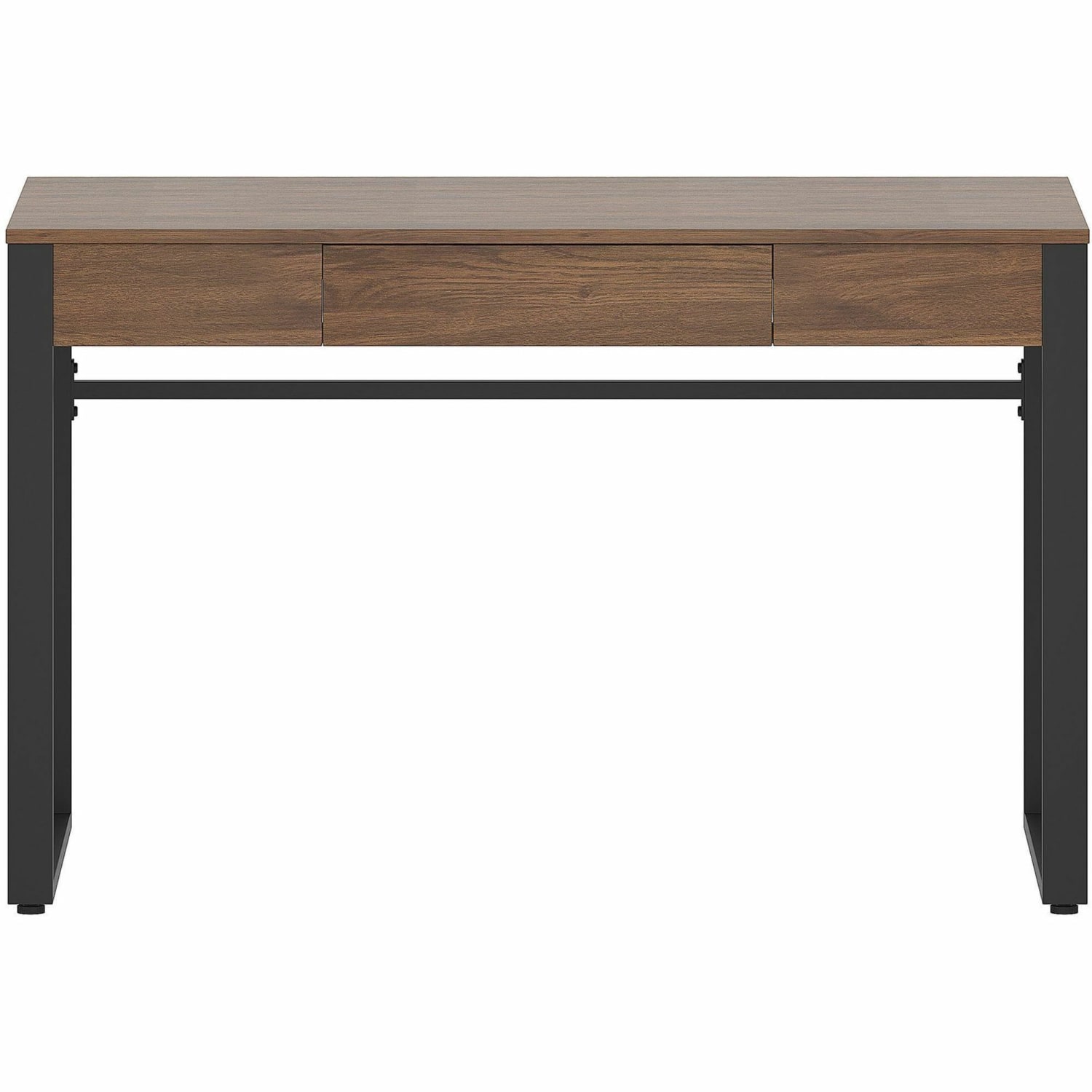 Lorell SOHO Desk with Center Drawer - 1 Drawer(s) - Band Edge - Finish: Walnut - Image 5