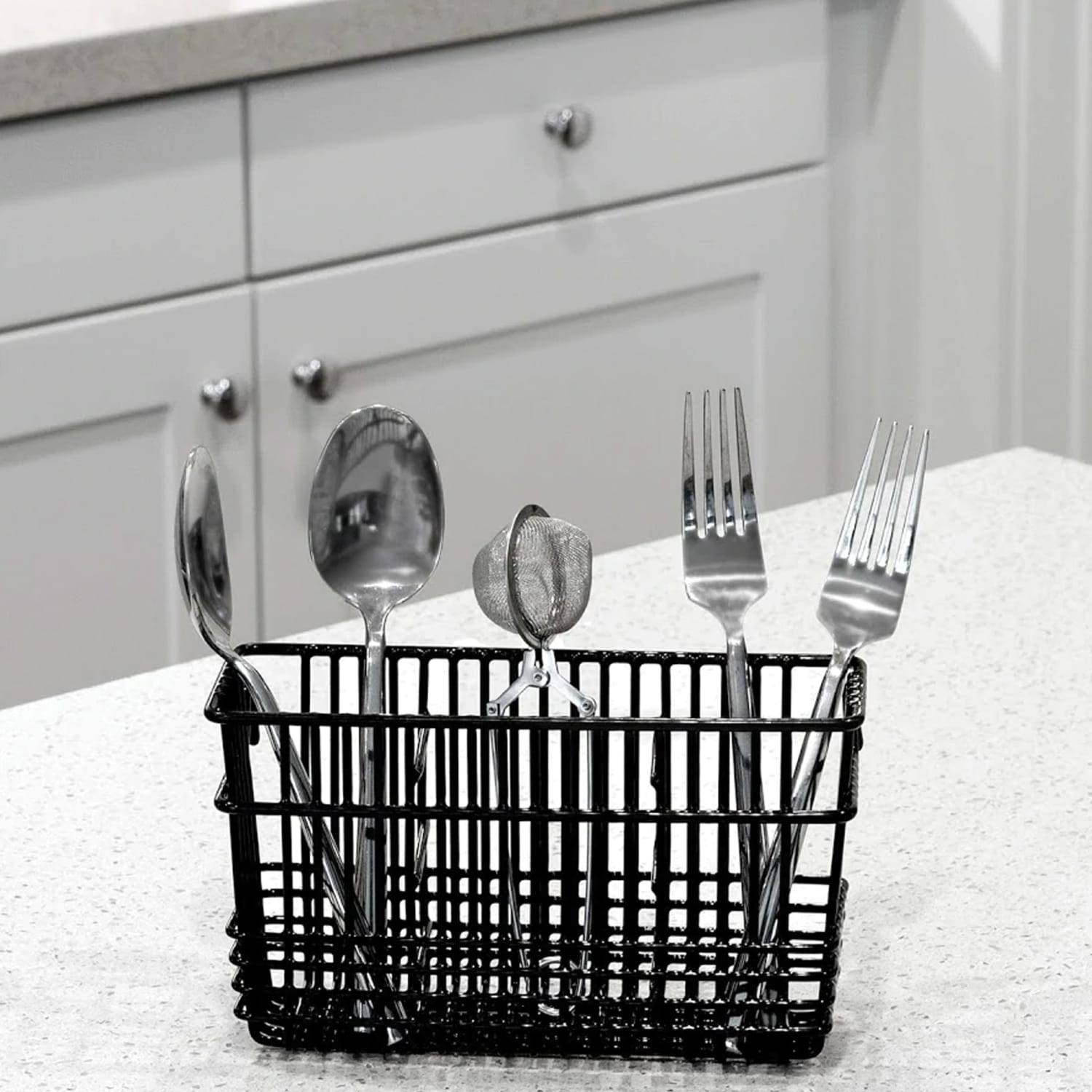 Better Houseware Cutlery Holder, 4inH x 2-3/4inW x 7-3/4inD, Black - Image 4