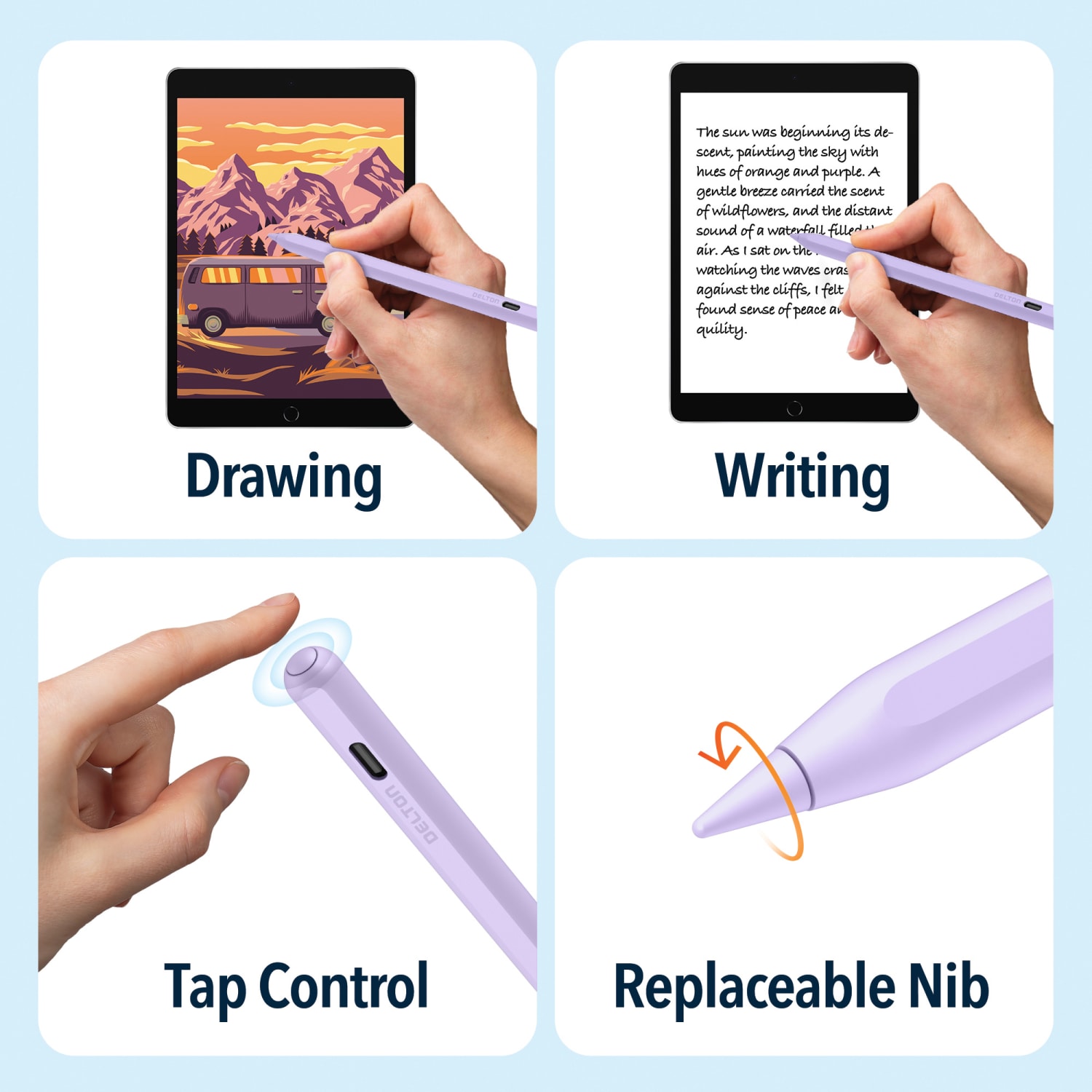 Delton DAP7 Stylus Pen, Purple, Total Qty 1 - Image 4
