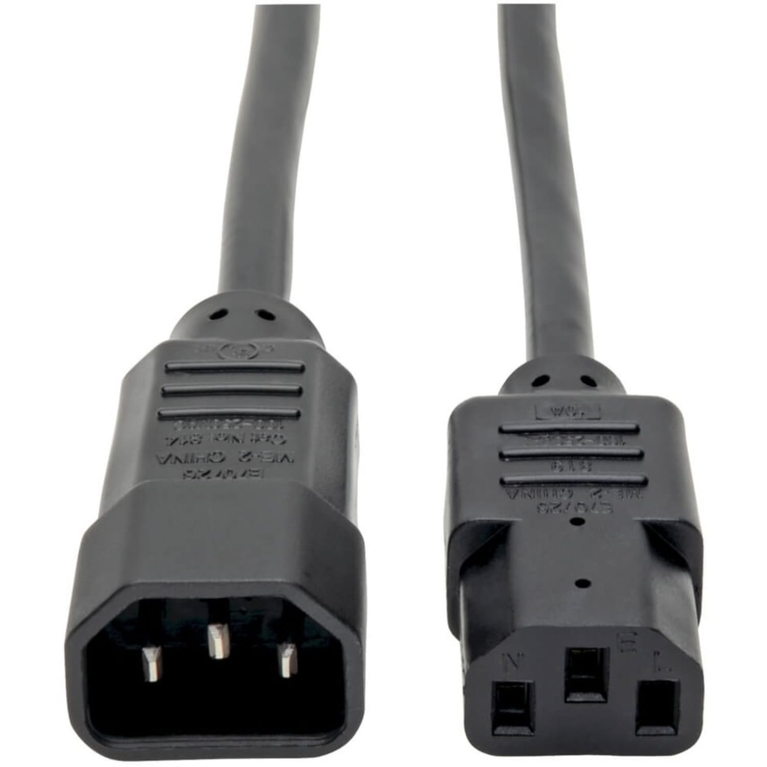 Eaton Tripp Lite Series PDU Power Cord, C13 to C14 - 10A, 250V, 18 AWG, 15 ft. (4.57 m), Black - Power extension cable - P004015