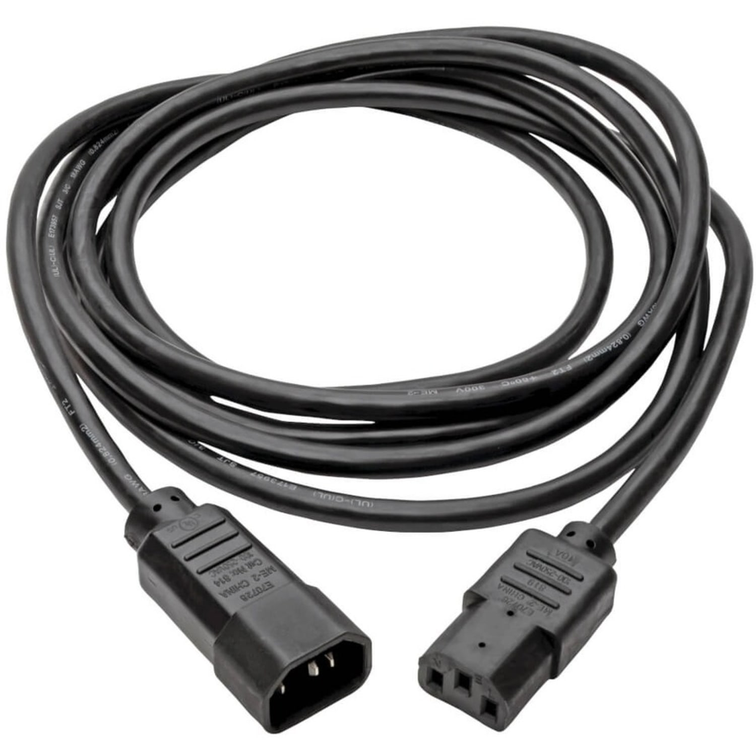 Eaton Tripp Lite Series PDU Power Cord, C13 to C14 - 10A, 250V, 18 AWG, 15 ft. (4.57 m), Black - Power extension cable - P004015 - Image 3