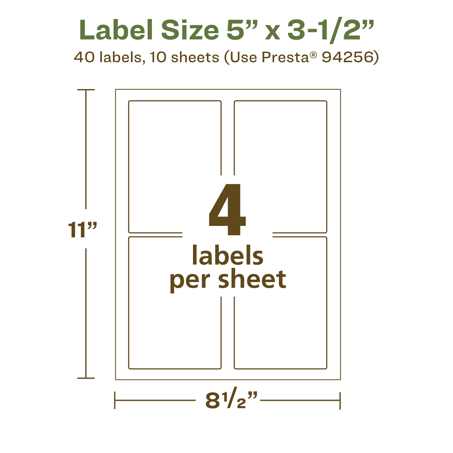 Avery Recycled Paper Labels, 94256-EWMP10, Rectangle, 5in x 3-1/2in, White, Pack Of 40 - Image 6