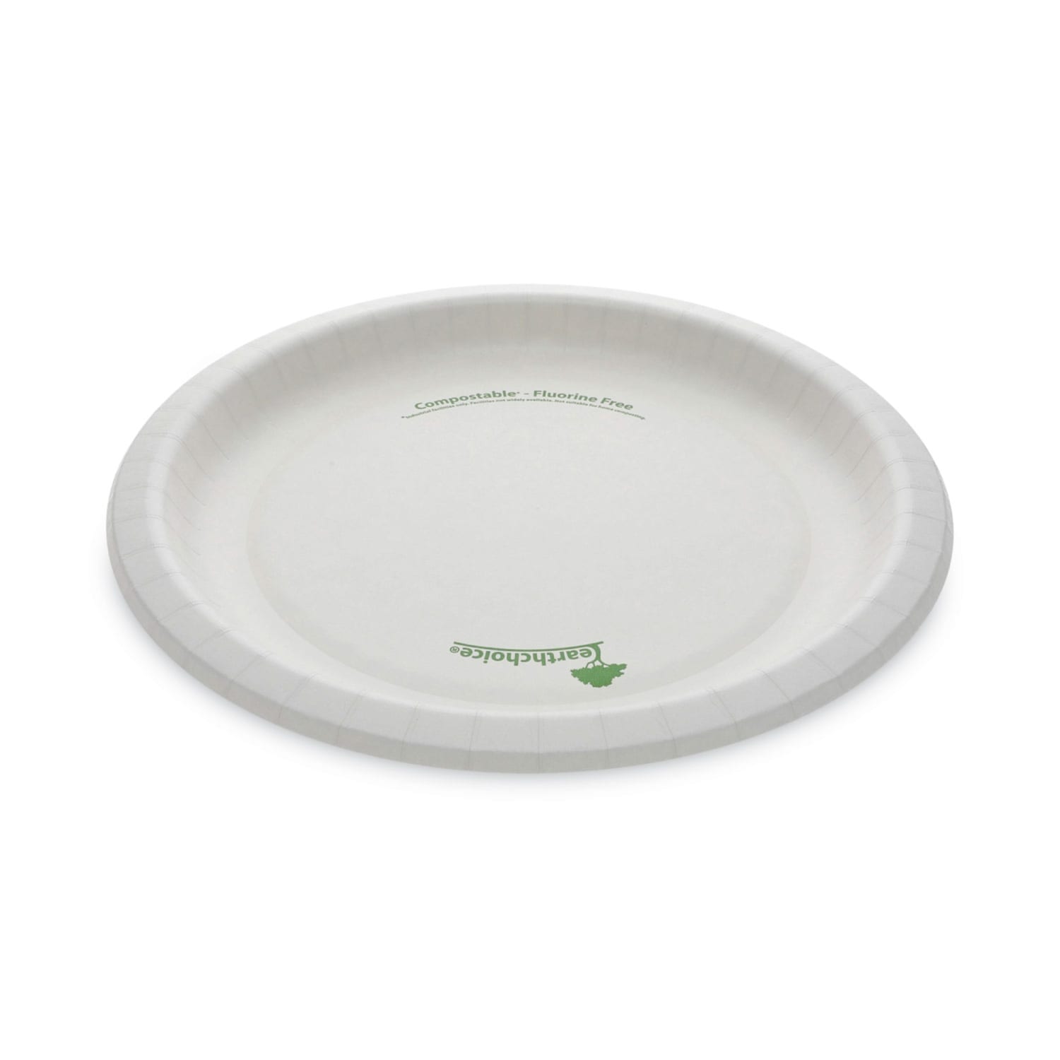 Pactiv Evergreen EarthChoice Pressware Compostable Dinnerware, Plates, 10in, White, Carton Of 300 Plates - Image 3
