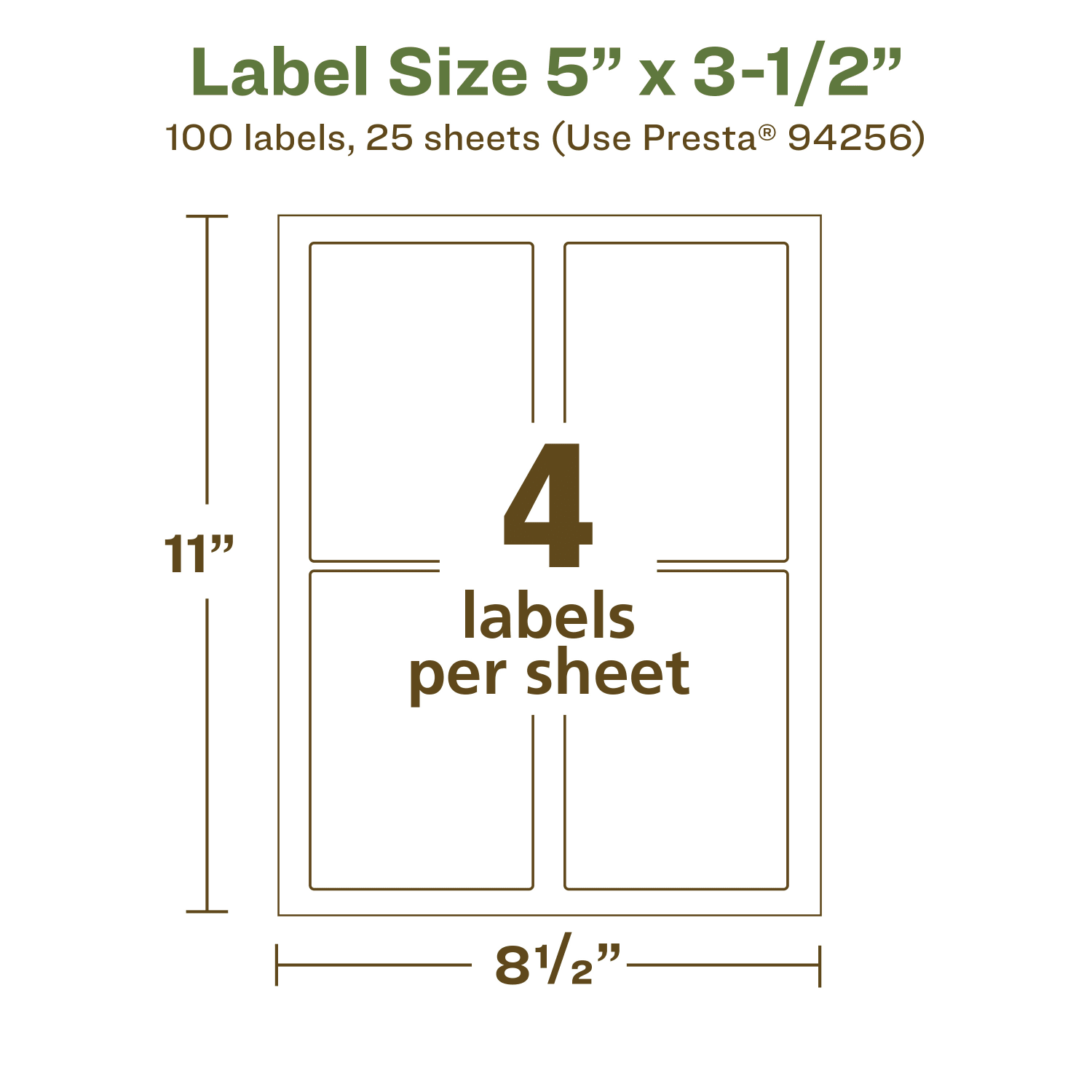 Avery Recycled Paper Labels, 94256-EWMP25, Rectangle, 5in x 3-1/2in, White, Pack Of 100 - Image 6