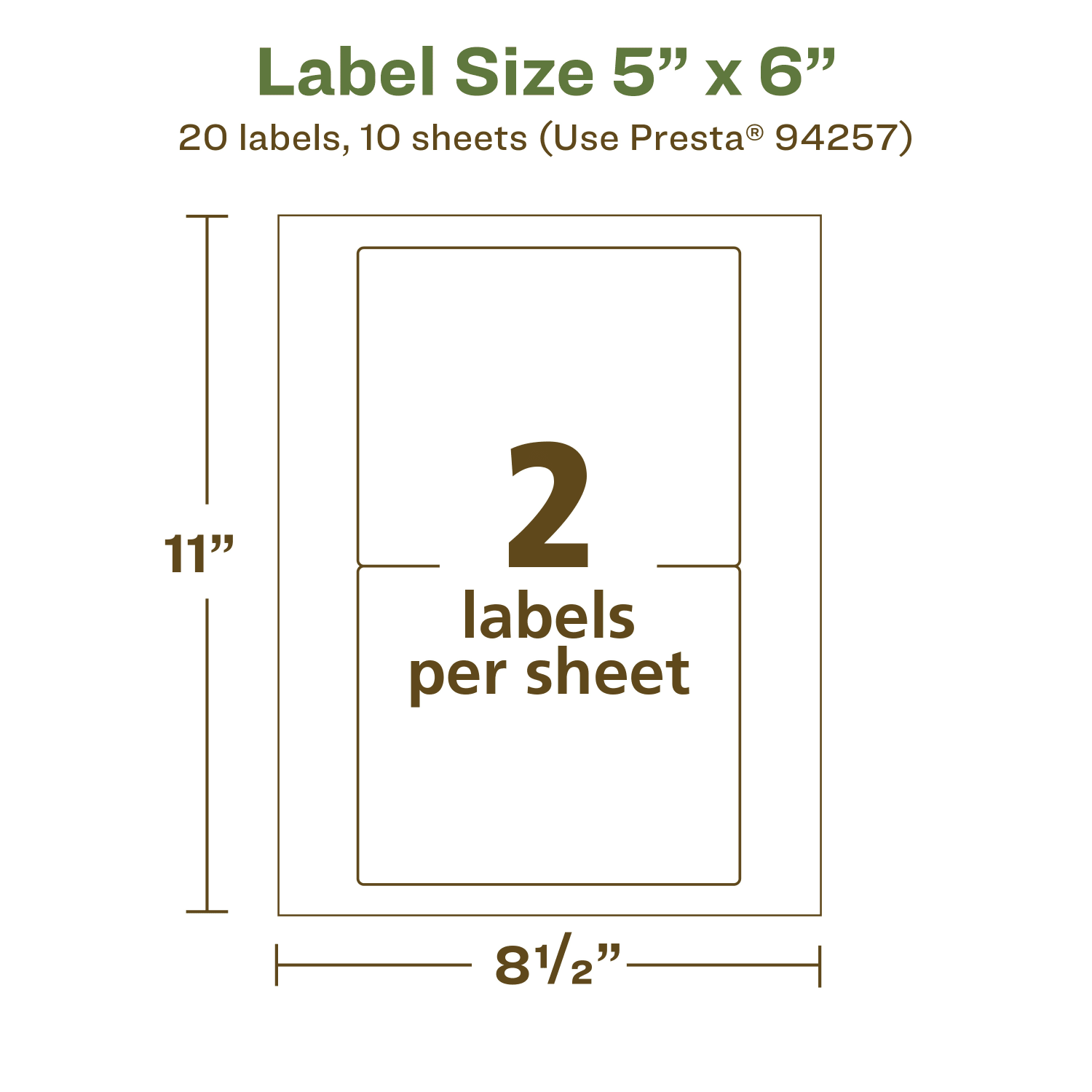 Avery Recycled Paper Labels, 94257-EWMP10, Rectangle, 5in x 6in, White, Pack Of 20 - Image 6