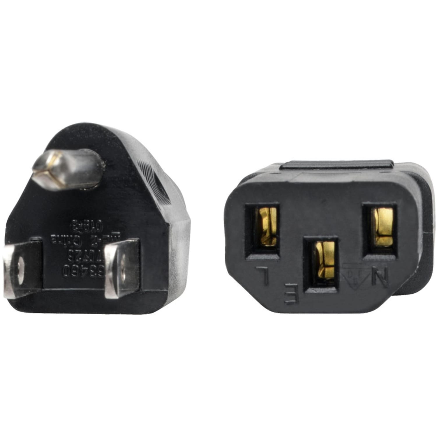 Eaton Tripp Lite Series Desktop Computer AC Power Cable, NEMA 5-15P to C13 - 13A, 125V, 16 AWG, 8 ft. (2.43 m), Black - Power cable - power IEC 60320 C13 to NEMA 5-15 (M) - AC 110 V - 8 ft - black - Image 4