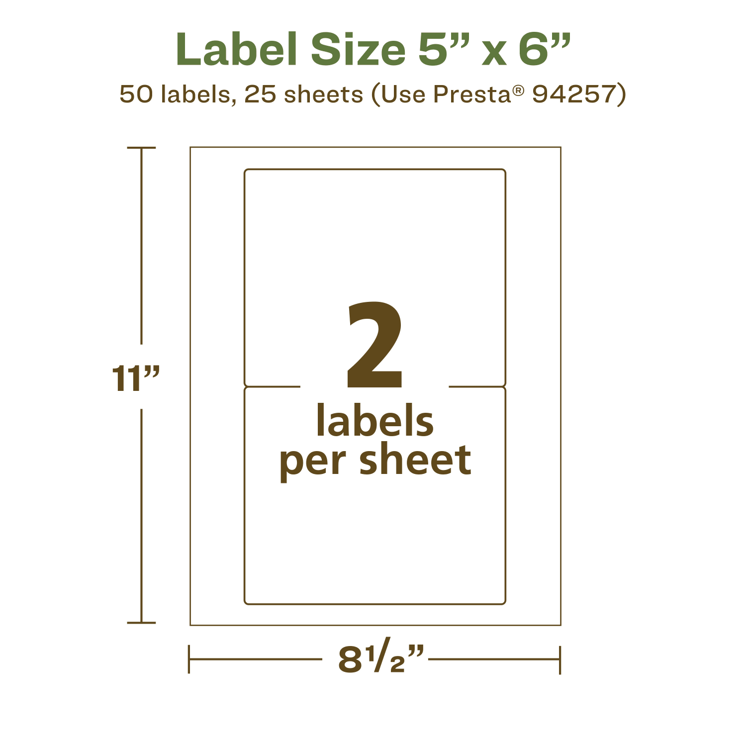 Avery Recycled Paper Labels, 94257-EWMP25, Rectangle, 5in x 6in, White, Pack Of 50 - Image 6